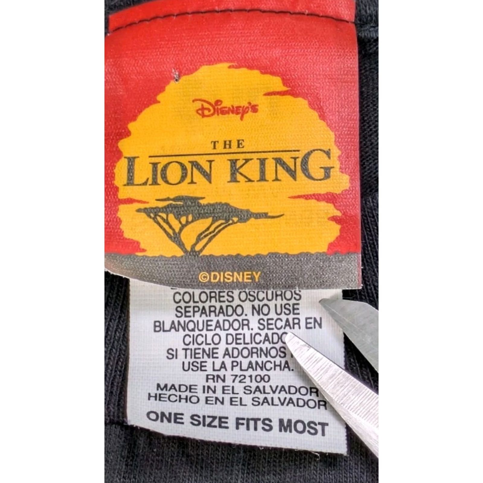 Disney VINTAGE The Lion King Simba & Mufasa Shirt Disney Movie Promo 1990s Black XL Men Size US XL / EU 56 / 4 - 4 Thumbnail