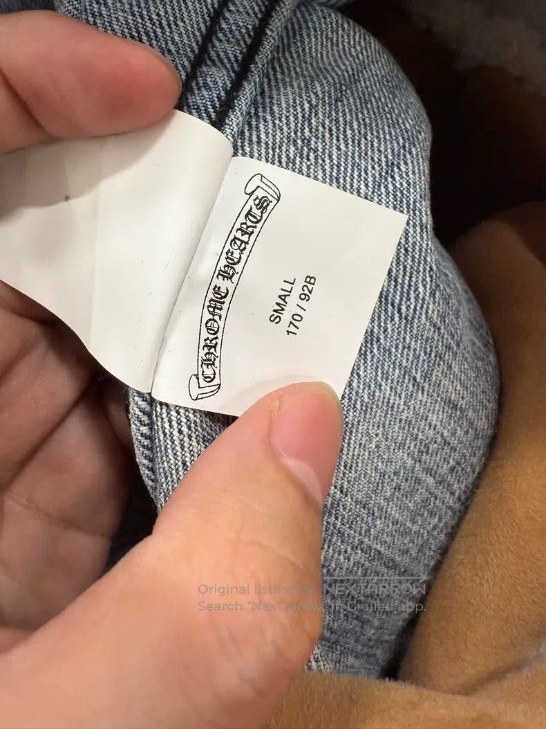 Chrome Hearts CHROME HEARTS Size S Lamb cashmere blue denim jacket Size US S / EU 44-46 / 1 - 7 Thumbnail