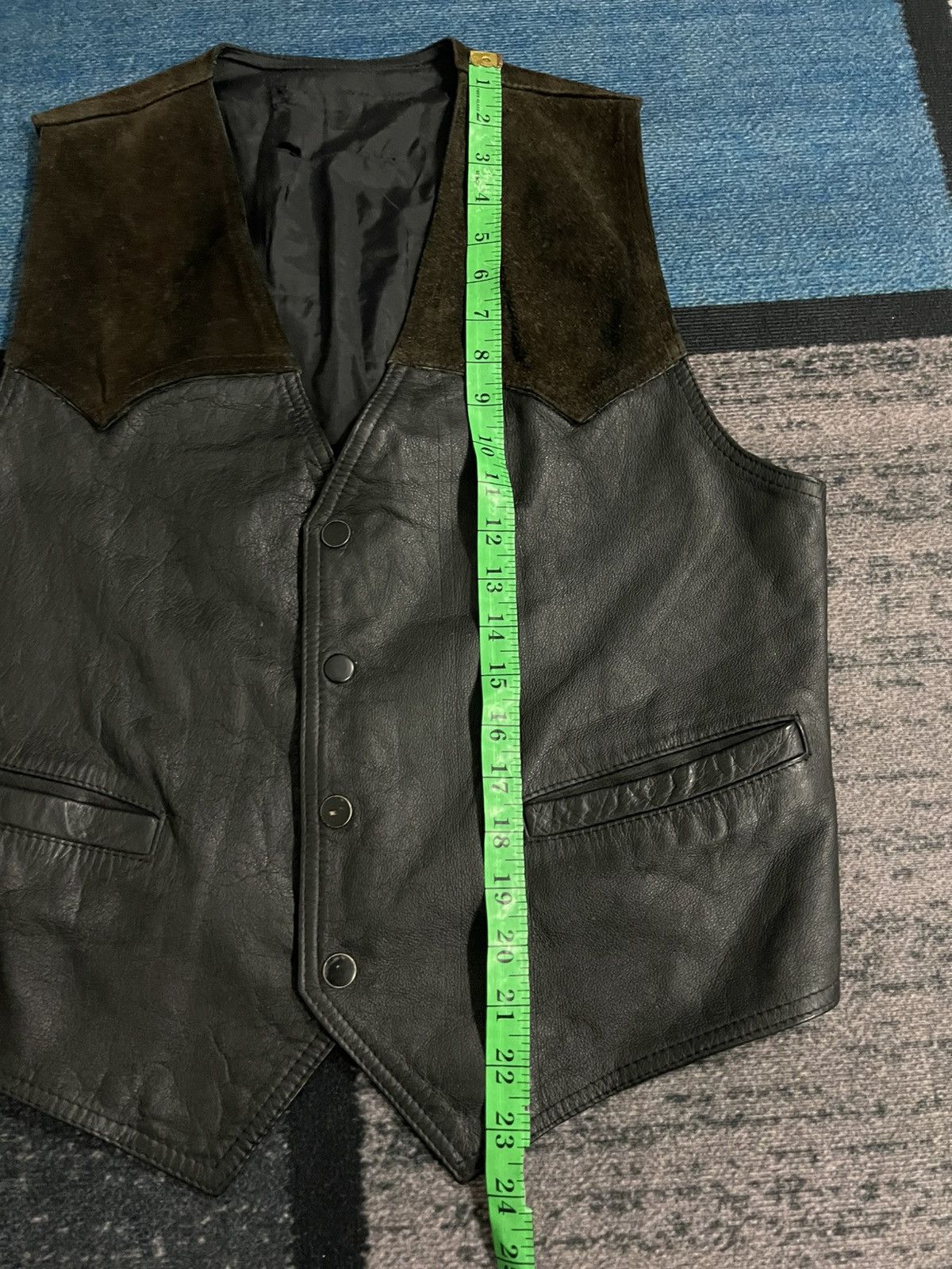 Leather × Vintage Vintage Cow Leather Snap Button Vest Size US M / EU 48-50 / 2 - 10 Thumbnail