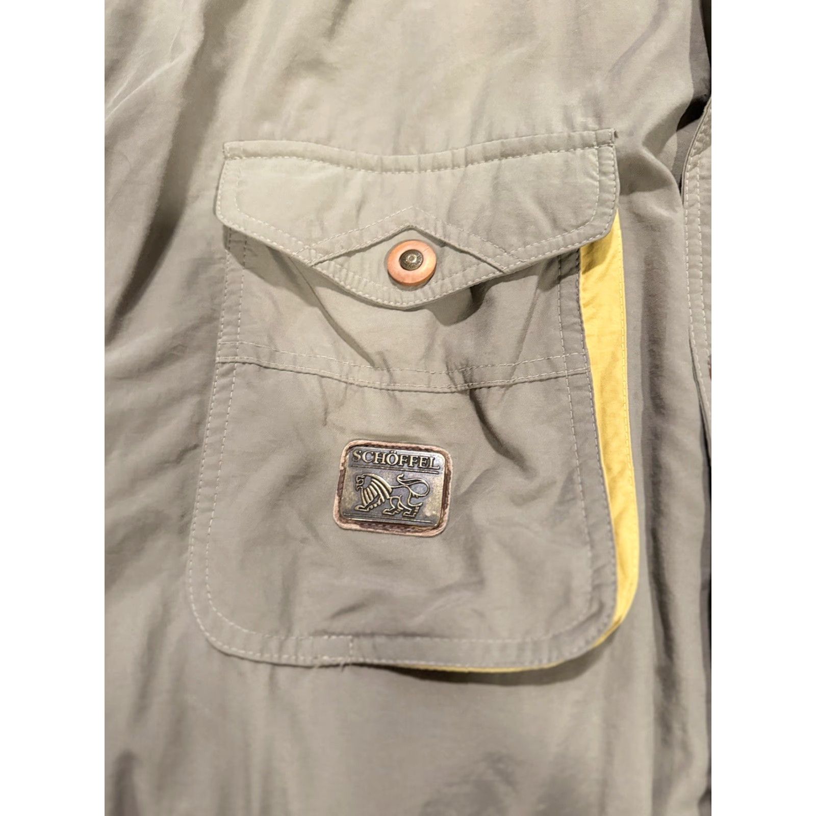 Vintage Schoffel Quintessenz Gore-Tex Jacket Windbreaker Polyamide Size 54 Men Gray Regular Zip Pockets Logo Windproof 90s Nature Vintage Size US L / EU 52-54 / 3 - 4 Thumbnail