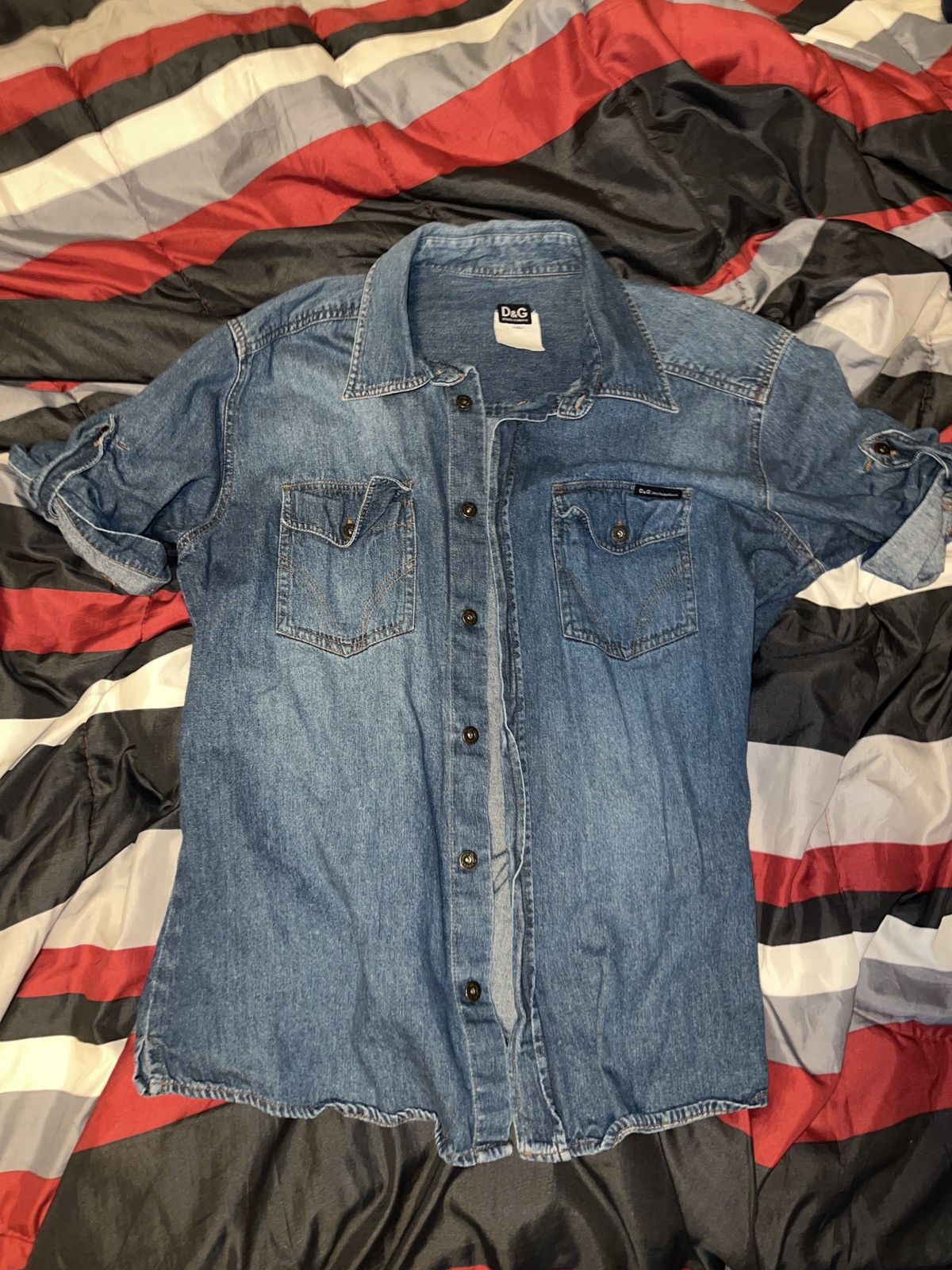 Dolce & Gabbana D and g denim short sleeve button up Size US XL / EU 56 / 4 - 1 Thumbnail