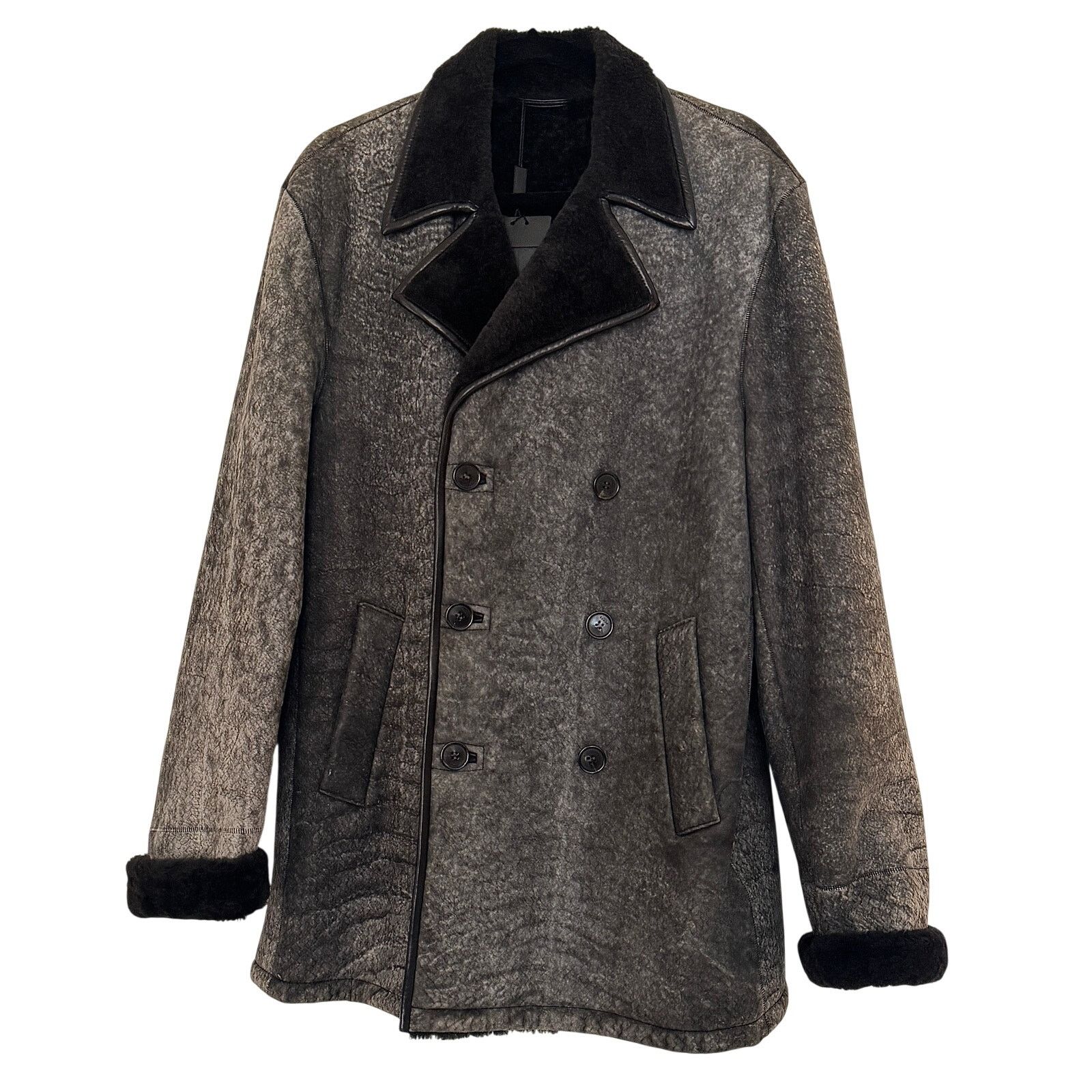Ports 1961 Ports 1961 NWT Grey/Black Goat Suede + Shearling Jacket Size US L / EU 52-54 / 3 - 1 Thumbnail
