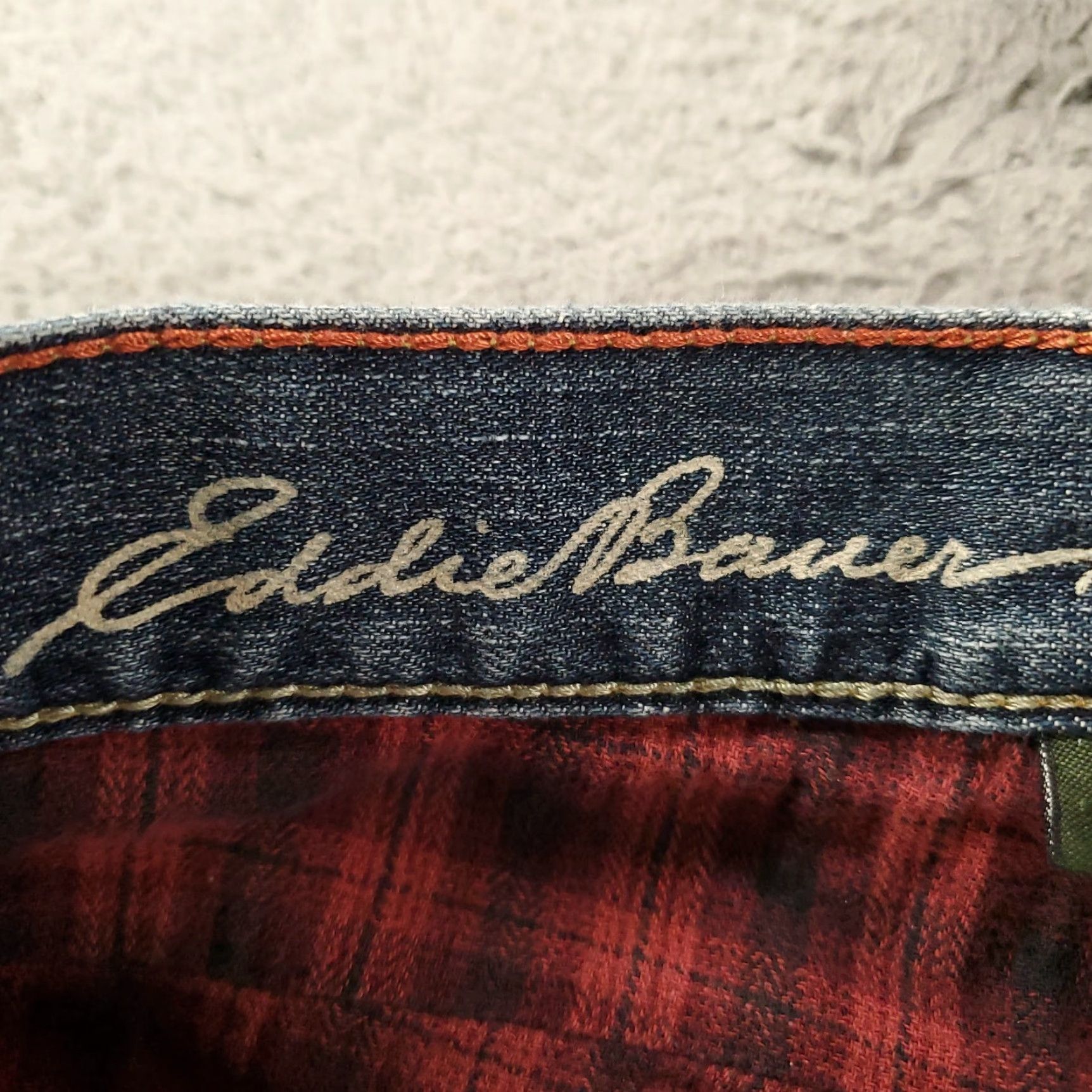Eddie Bauer VINTAGE Eddie Bauer Flannel Lined Jeans Blue Straight Leg Womens 18W Jeans Size 40" / US 18 - 6 Thumbnail