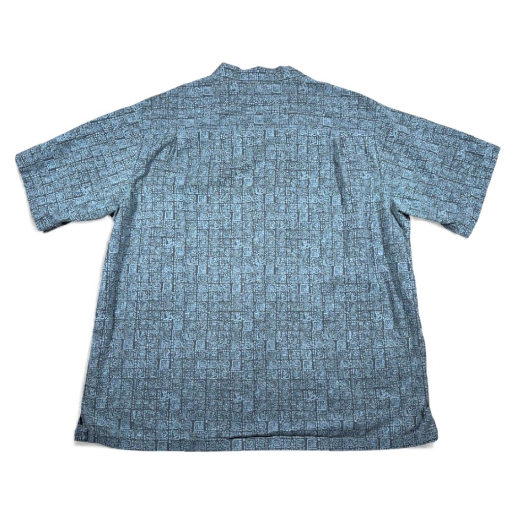Vintage VINTAGE LL Bean Shirt Adult XL Blue Mayan Aztec Tribal Camp Print Y2K Button-Up Short Sleeve with Pockets Mens Size US XL / EU 56 / 4 - 3 Thumbnail