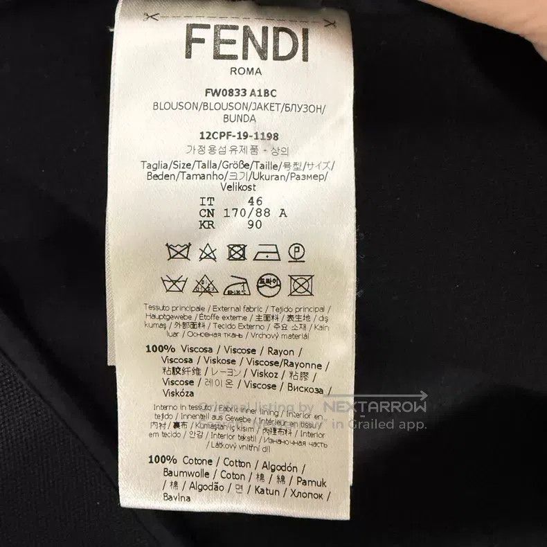 Fendi Fendi Black Patchwork Pattern Letter Logo Printed Zip Long Size US S / EU 44-46 / 1 - 4 Thumbnail