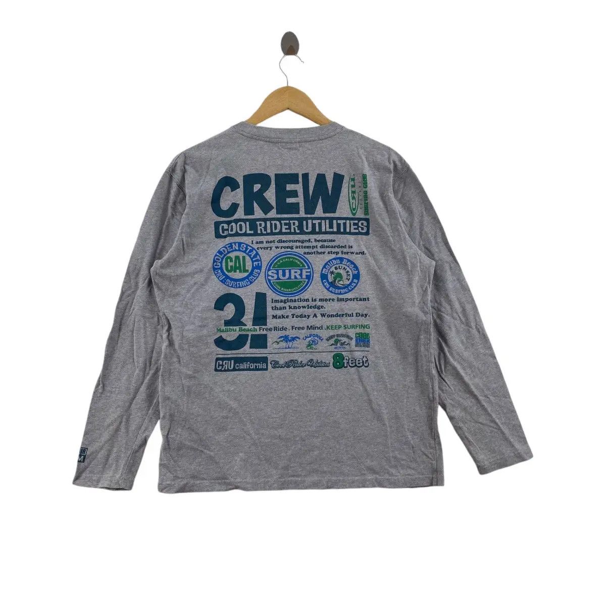 Vintage Vintage CRU CALIFORNIA SURF Cool Rider Utilities Tee Shirt Size US L / EU 52-54 / 3 - 2 Thumbnail