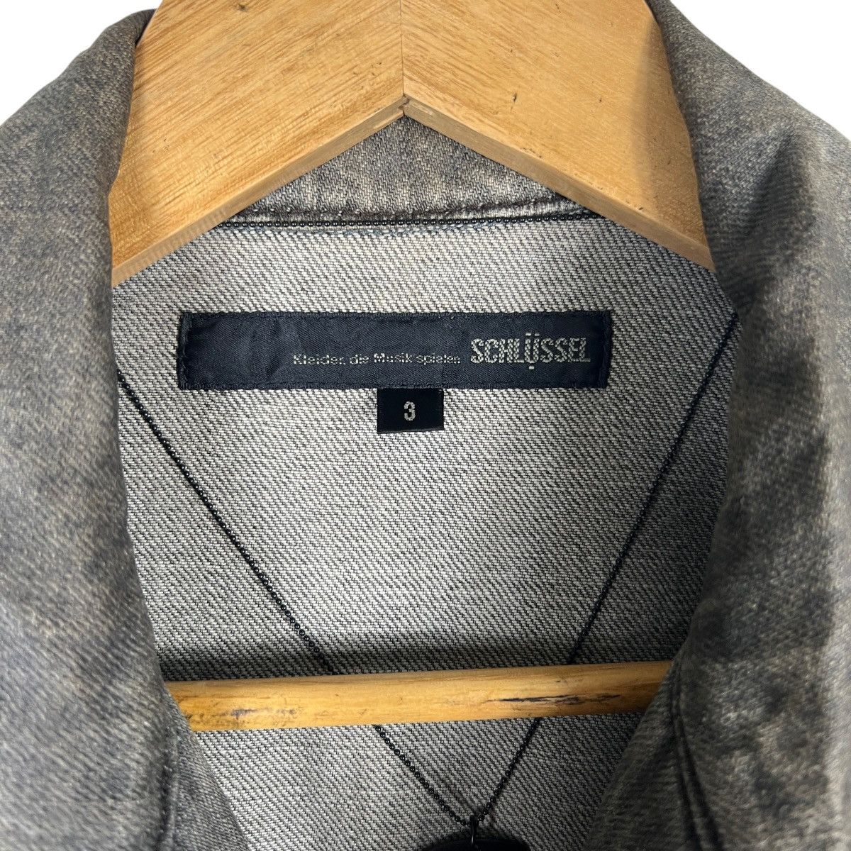 If Six Was Nine 🔥 SCHLUSSEL PAIN COATED DENIM TRUCKER JACKET Size US M / EU 48-50 / 2 - 14 Thumbnail