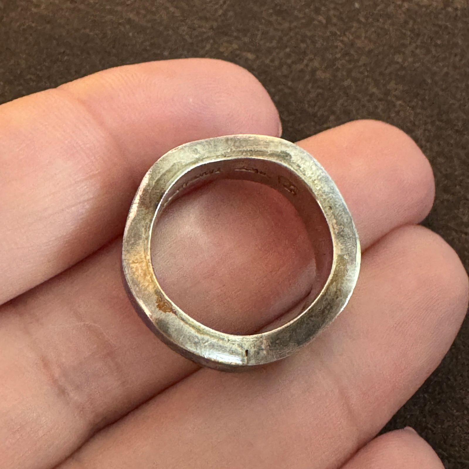 Vintage Vintage Sterling Silver and Enameled Ring Sz 6 Size ONE SIZE - 14 Thumbnail