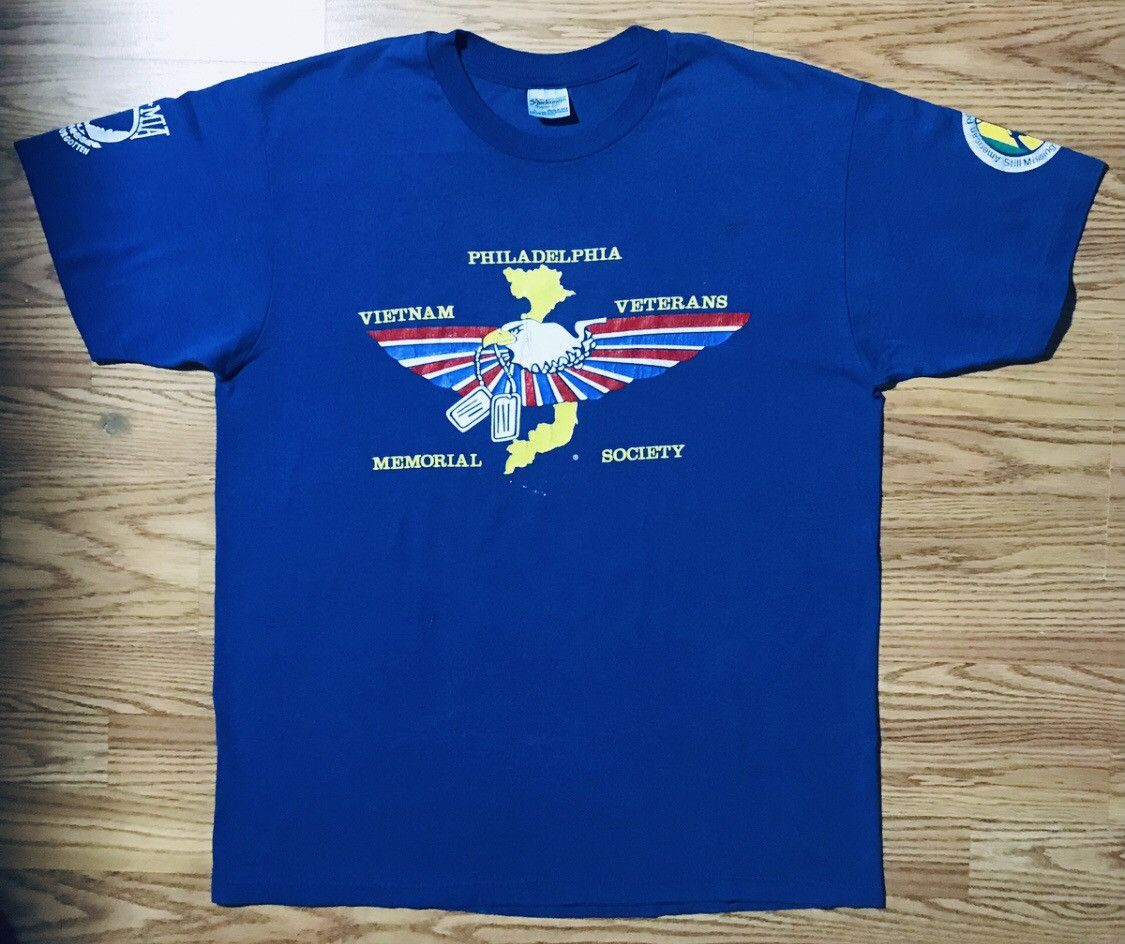 Vintage Vintage Stedman Large Vietnam POW T-Shirt Blue US Made Crew Size US M / EU 48-50 / 2 - 1 Thumbnail