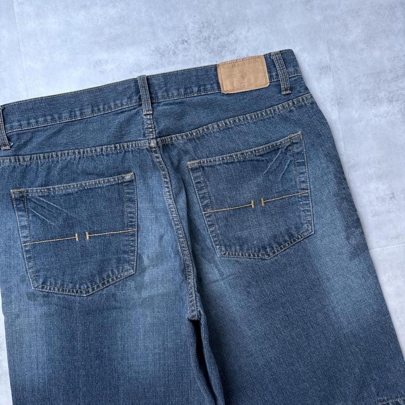 True Religion Y2K U.S. Polo Assn 00s Baggy Denim Shorts Size US 32 / EU 48 - 8 Thumbnail