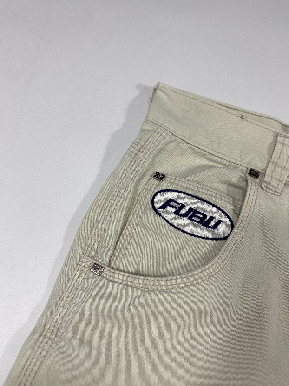 Fubu LASTDROP🔥Vintage 90s Fubu Rap Hip Hop Cargo Carpenter Shorts Size US 29 - 6 Thumbnail