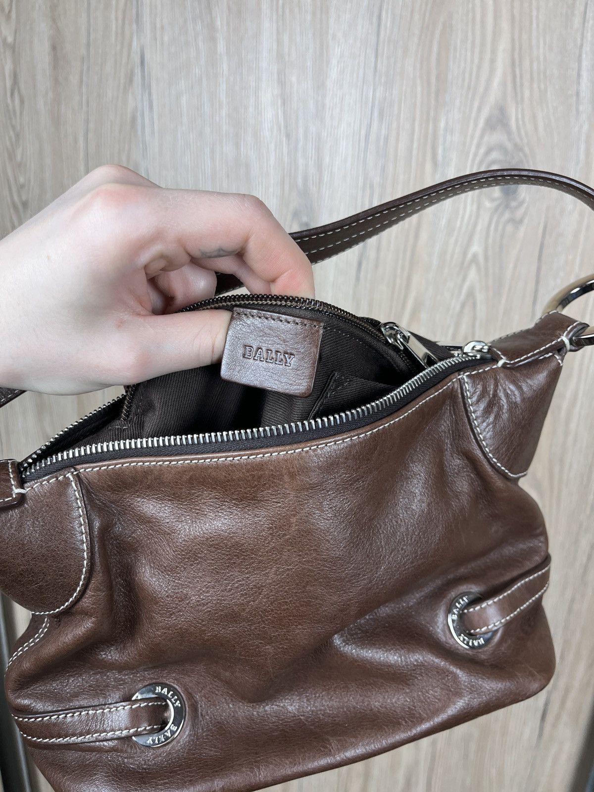 Bally × Designer ➕ high quality small Bally handbag brown leather old money Size ONE SIZE - 5 Thumbnail