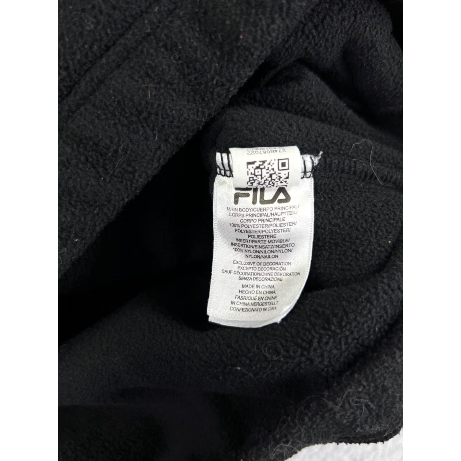 Fila VINTAGE FILA Sweater Womens Small Black Logo 1/4 Zip Mock Neck Fleece Size S / US 4 / IT 40 - 4 Thumbnail