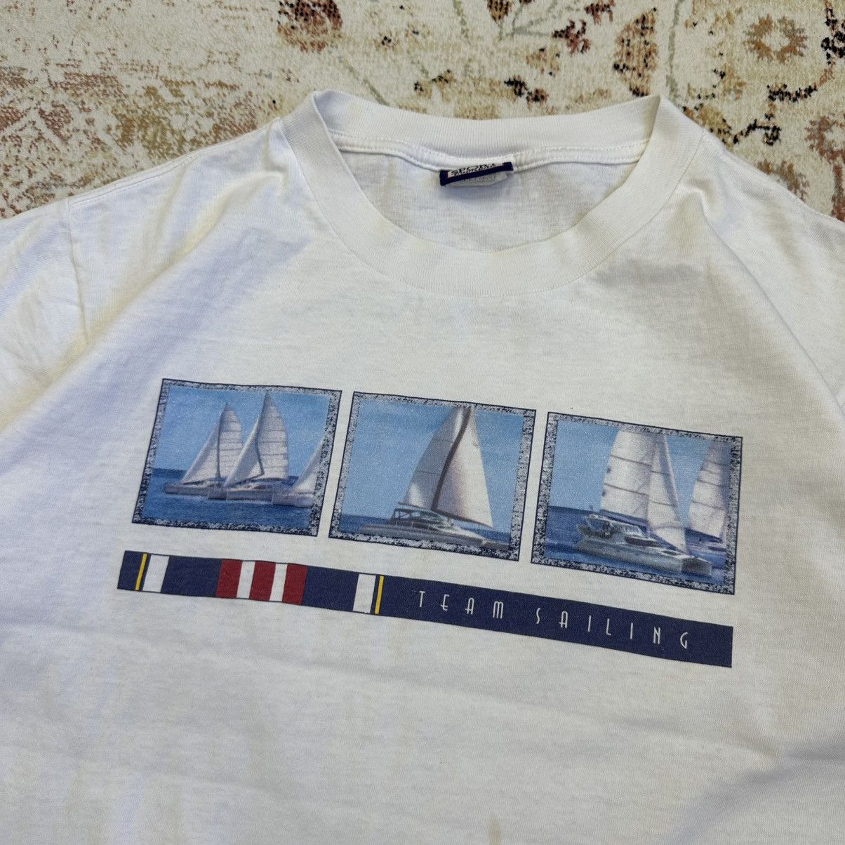 Designer × Vintage Vintage Team Sailing T-shirts Big Logo Y2K 00s Size US L / EU 52-54 / 3 - 6 Thumbnail