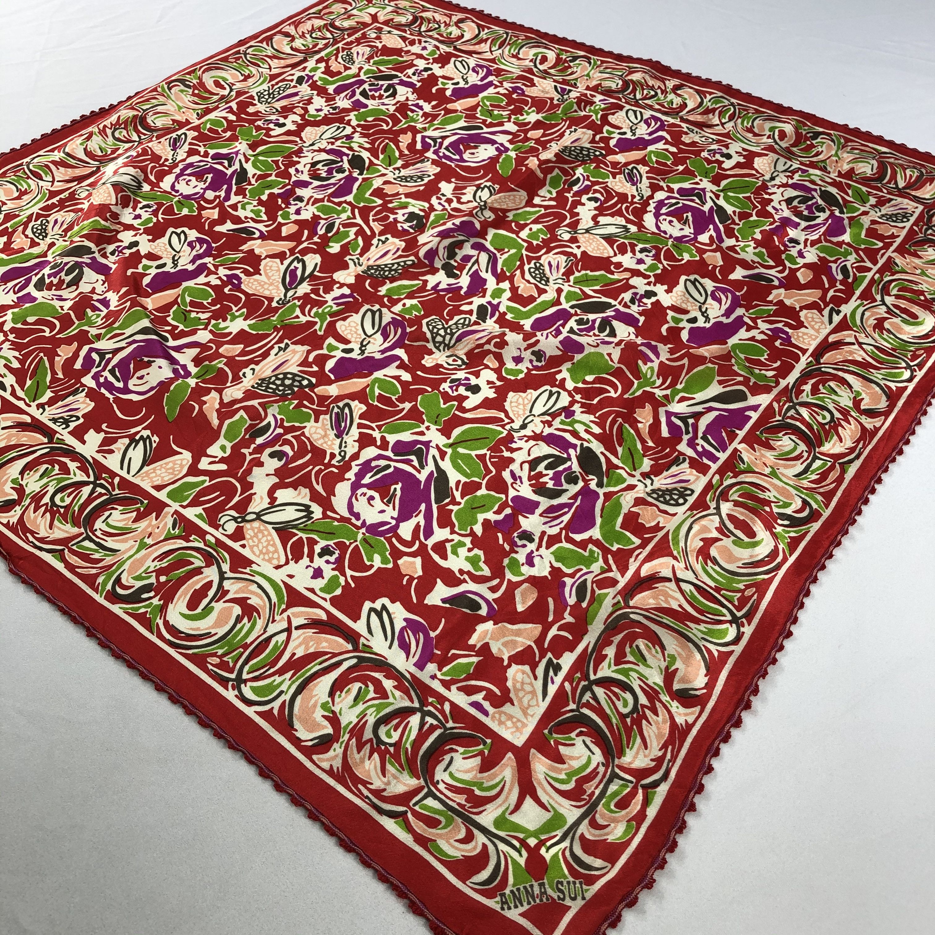 Anna Sui Vintage Anna Sui Silk Scarf Size ONE SIZE - 3 Thumbnail