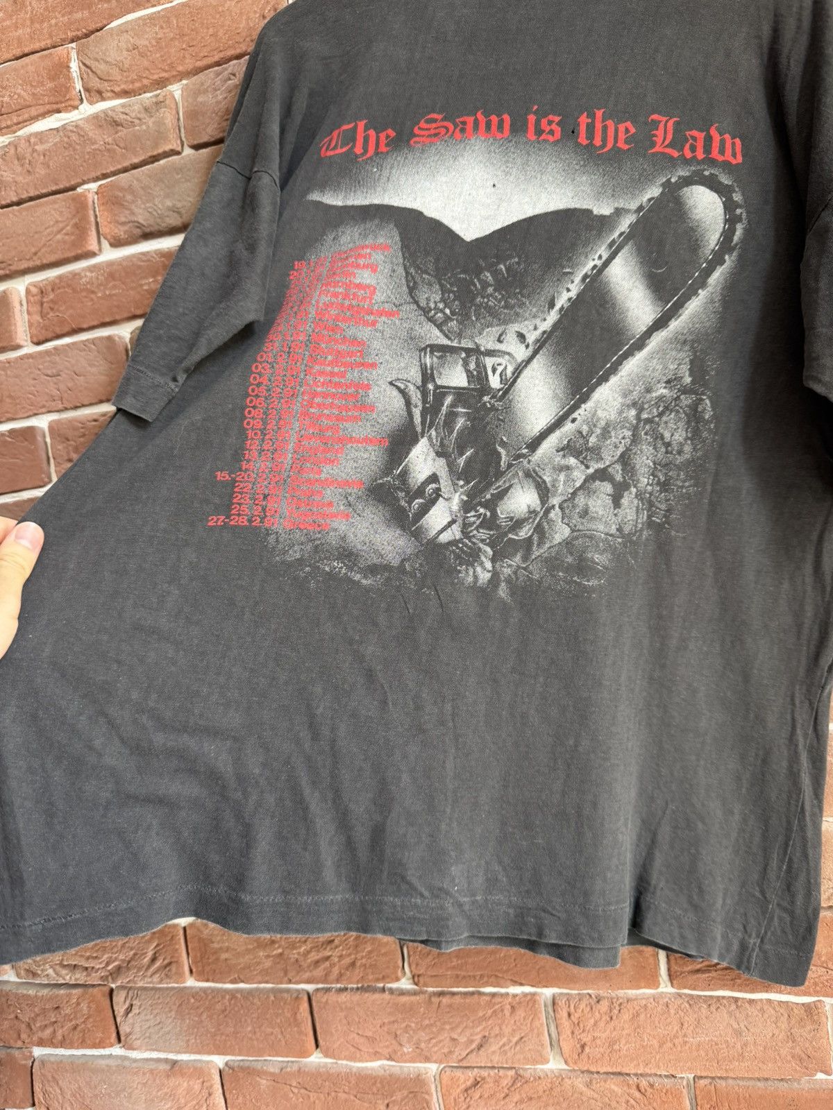 Band Tees Rare Sodom Saw is the law 90s Thrash Metal Band Vintage tee Size US XL / EU 56 / 4 - 7 Thumbnail