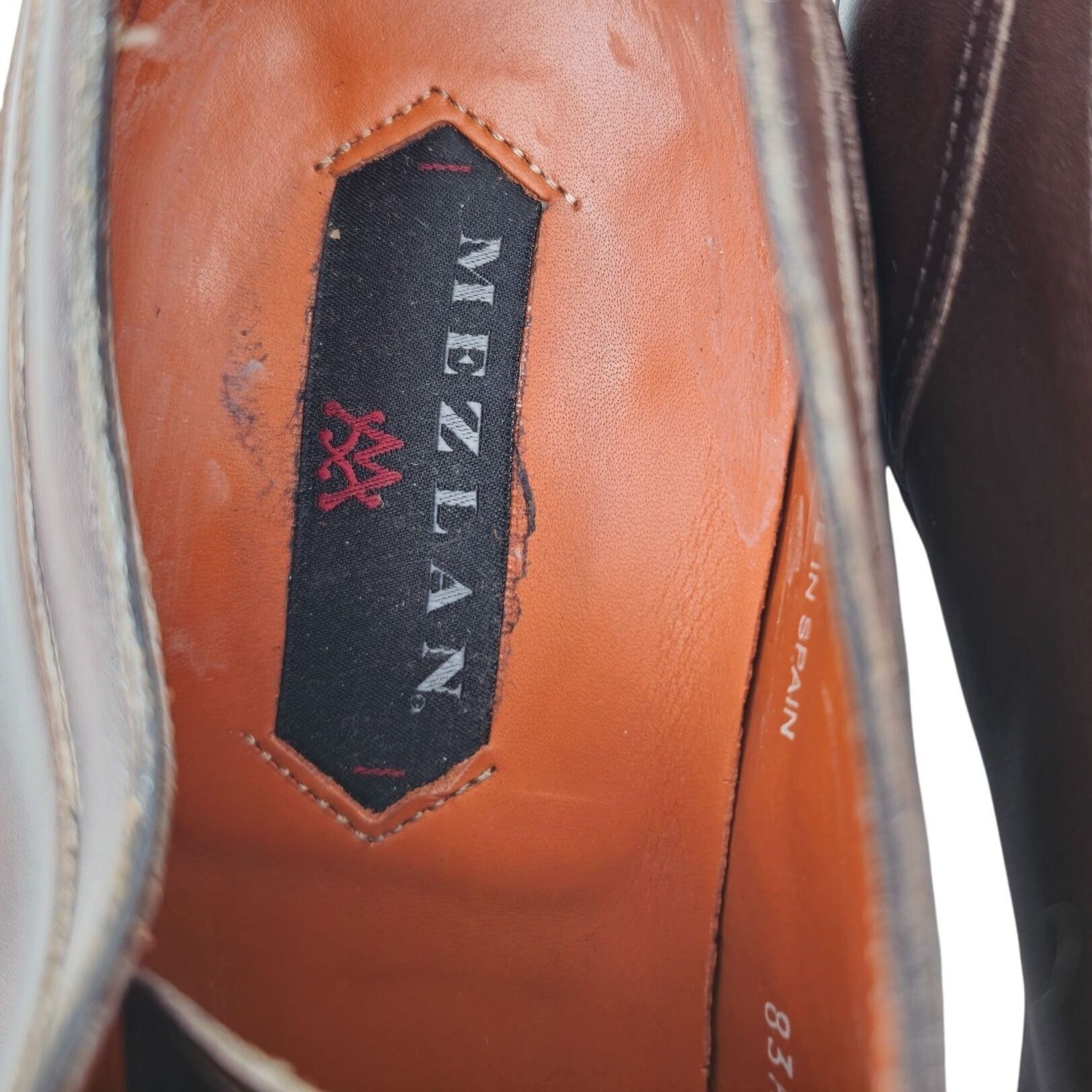 Mezlan Mezlan Burnished Brown Leather Dress Shoes Men 10.5 Oxfords Size US 10.5 / EU 43-44 - 14 Thumbnail