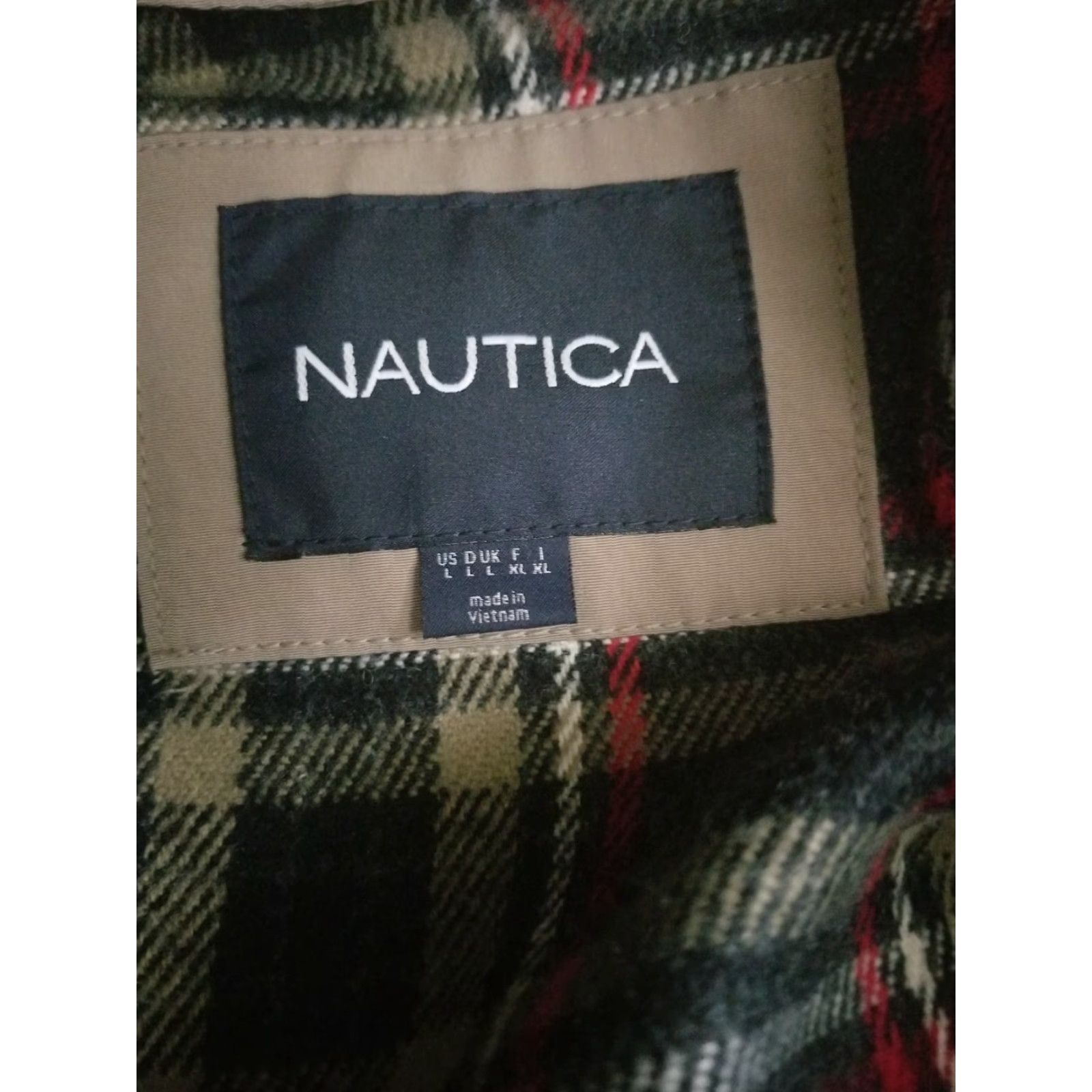 Nautica Nautica Jacket Womens L Beige Tan Body Warmer Coat Zip Out Interior Waterproof Lined All Seasons Hip Length Size L / US 10 / IT 46 - 6 Thumbnail