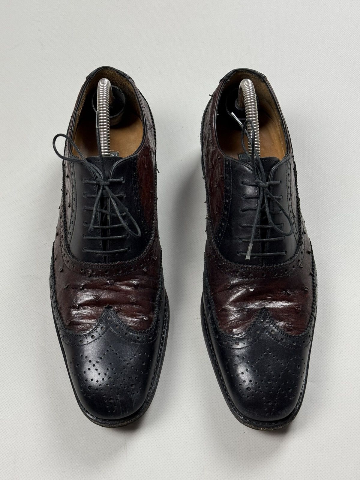 Salvatore Ferragamo Salvatore Ferragamo Ostrich Leather Oxford Dress Shoes Boots Size US 7.5 / EU 40-41 - 10 Thumbnail