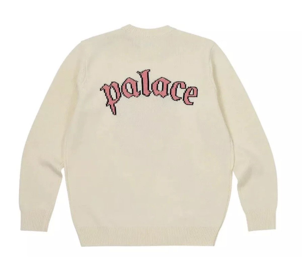 Palace Palace x Spitfire Wool Blend Knit Sweater in Cream Size XL Size US XL / EU 56 / 4 - 2 Thumbnail