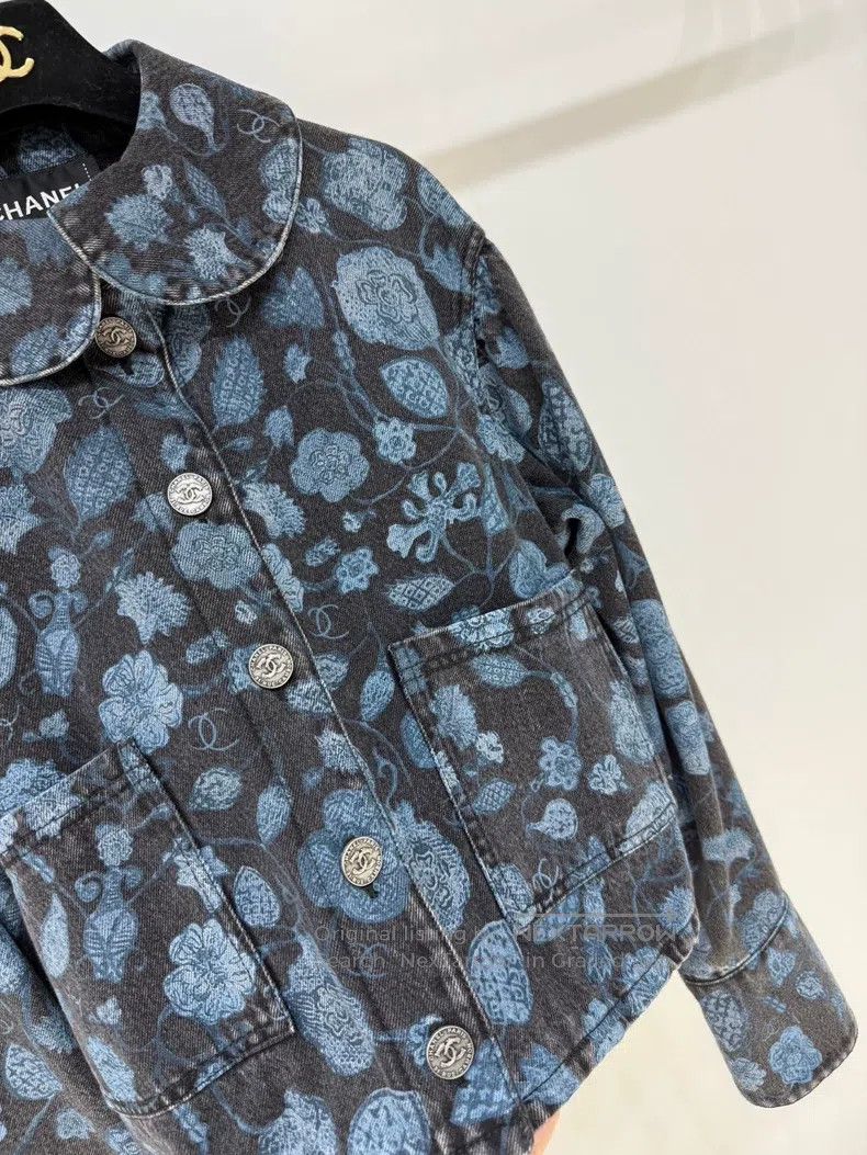 Chanel Chanel 21A Women's Castle Doll Collar Denim Jacket Size XS / US 0-2 / IT 36-38 - 3 Thumbnail