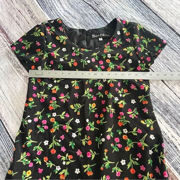 Vintage Vintage Chelsea Collection Black Floral Tiered Dress Size XS / US 0-2 / IT 36-38 - 8 Thumbnail
