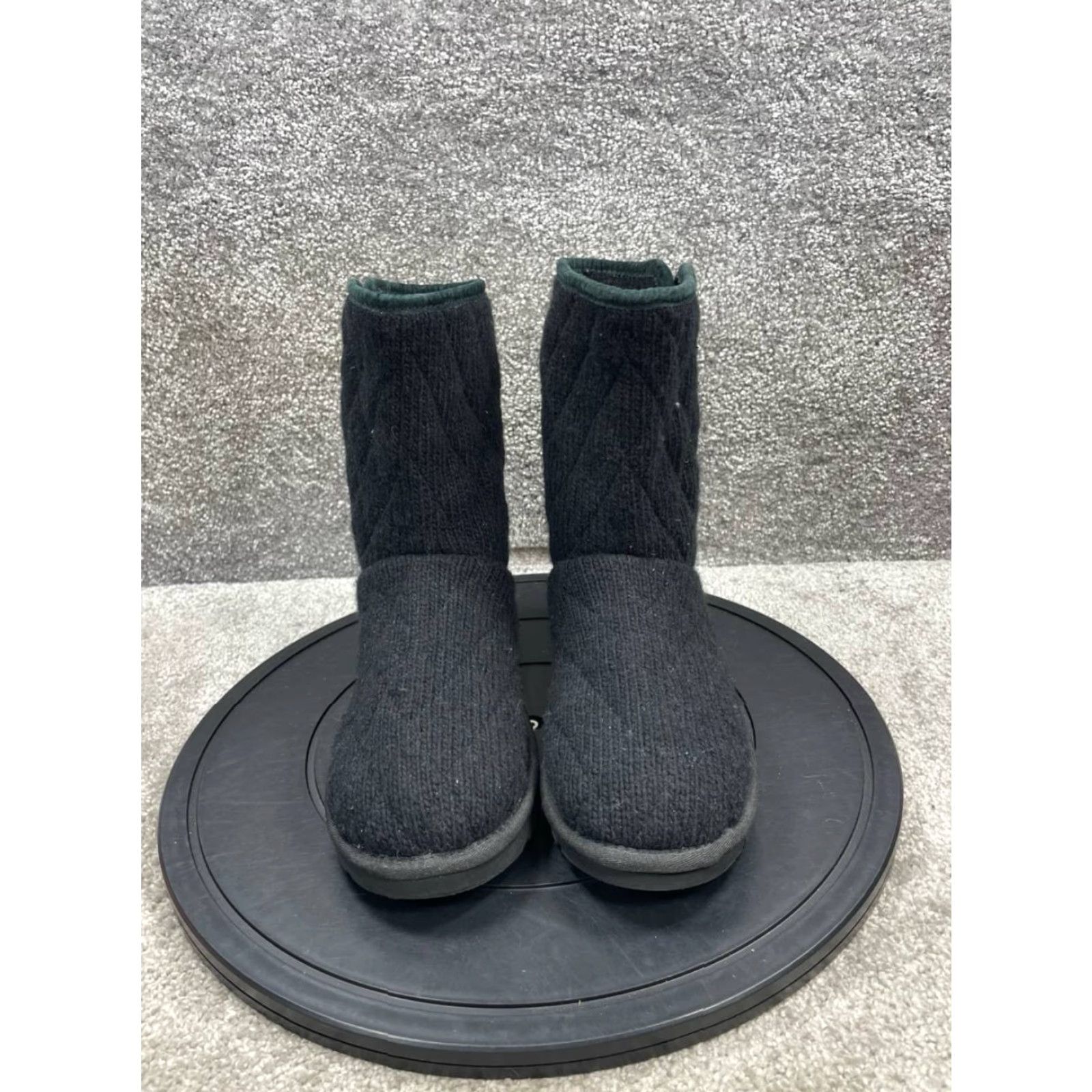 Ugg Ugg Boots Womens Size 8 Us Mountain Black Knit Quilted Mid-Calf Comfort Winter Snow Boot Size US 8 / IT 38 - 4 Thumbnail