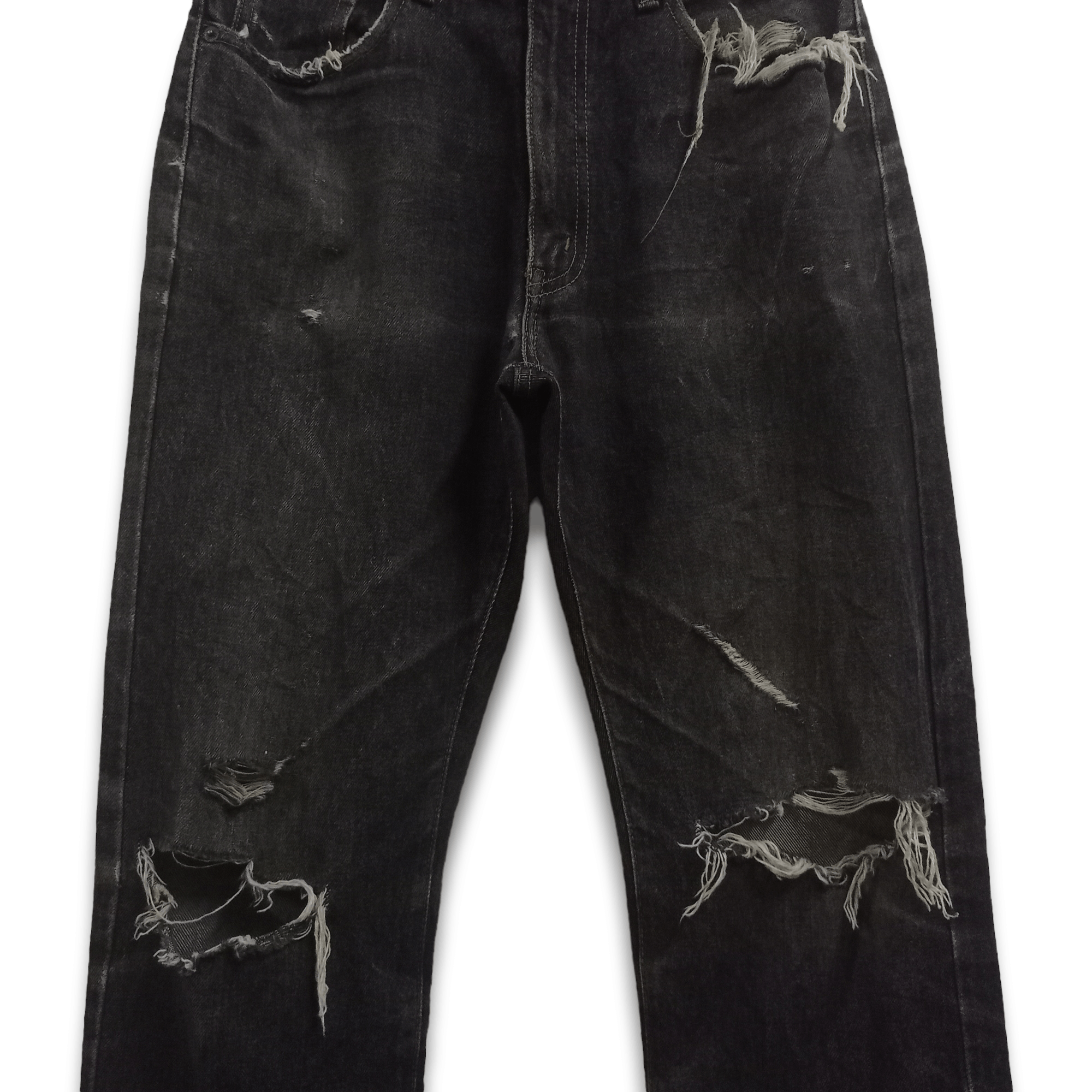 Japanese Brand Vintage Japanese Redwood Punk Style Destroyed Loose Jeans Size US 28 / EU 44 - 5 Thumbnail