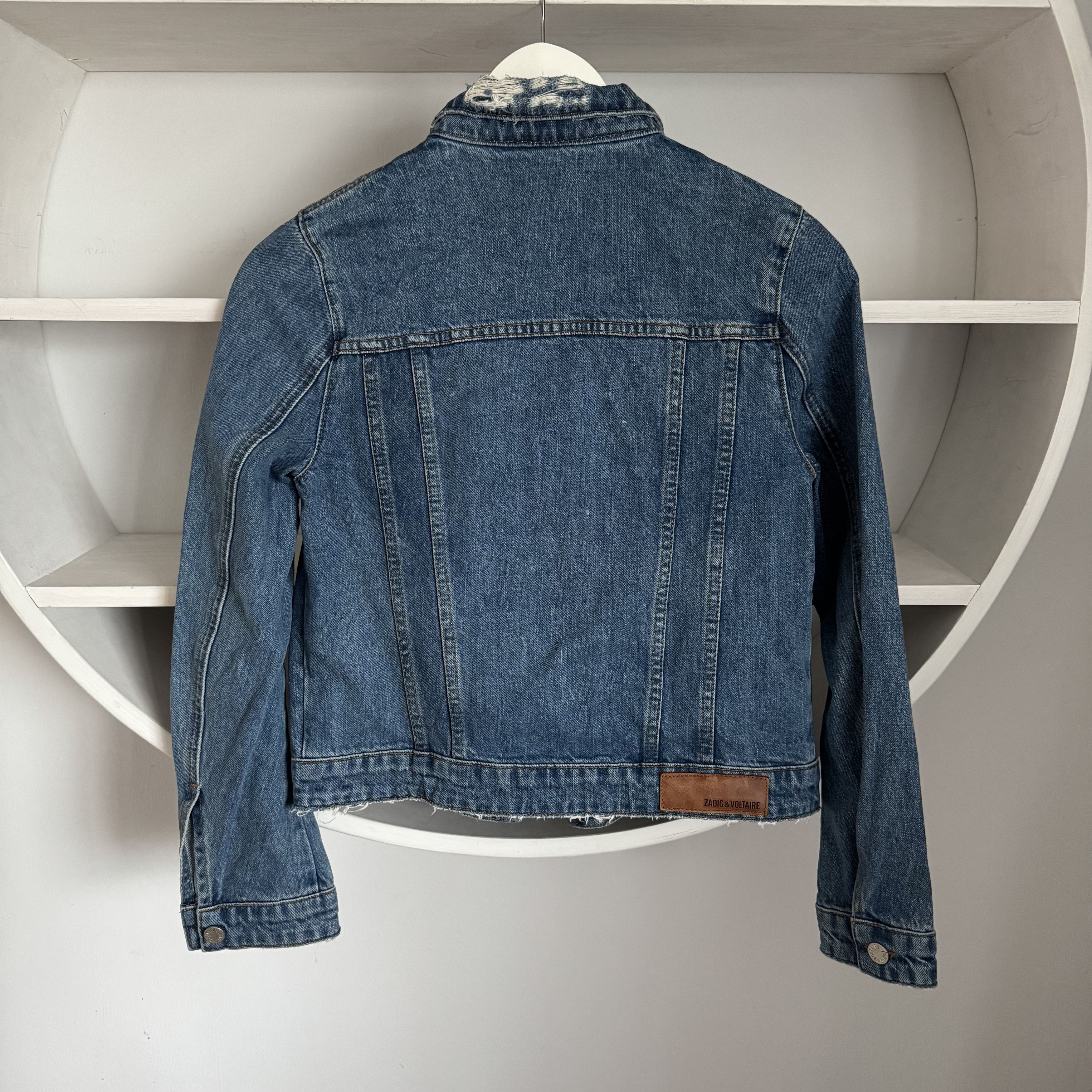 Zadig & Voltaire Women's ZADIG & VOLTAIRE KIOKY Jeans Denim Distressed Jacket Size S / US 4 / IT 40 - 3 Thumbnail