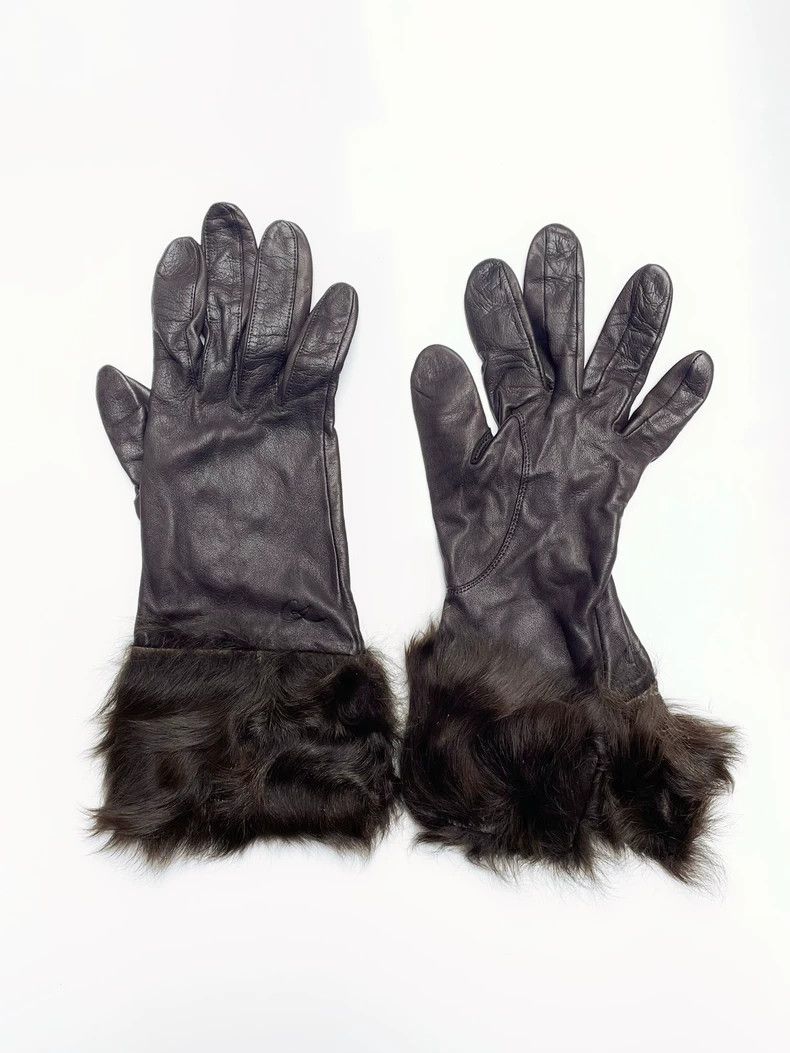 Christian Lacroix Christian Lacroix Brown sheepskin fur gloves 2504-Nextarrow Size ONE SIZE - 2 Thumbnail