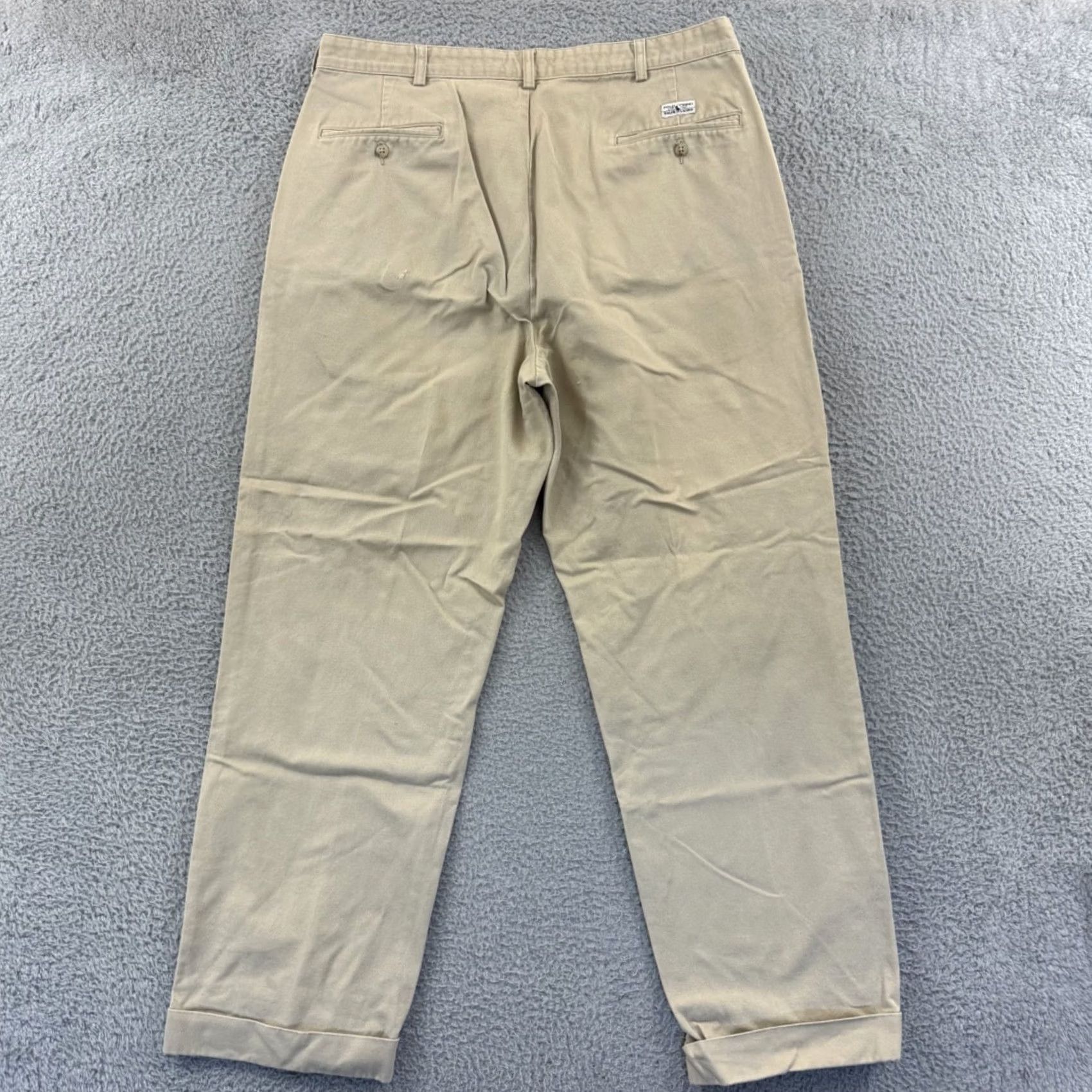 Polo Ralph Lauren VINTAGE Polo Ralph Lauren Hammond Pant Mens 38x32 Beige Chino Straight Pants 90s Preppy USA Mens Size US M / EU 48-50 / 2 - 7 Thumbnail