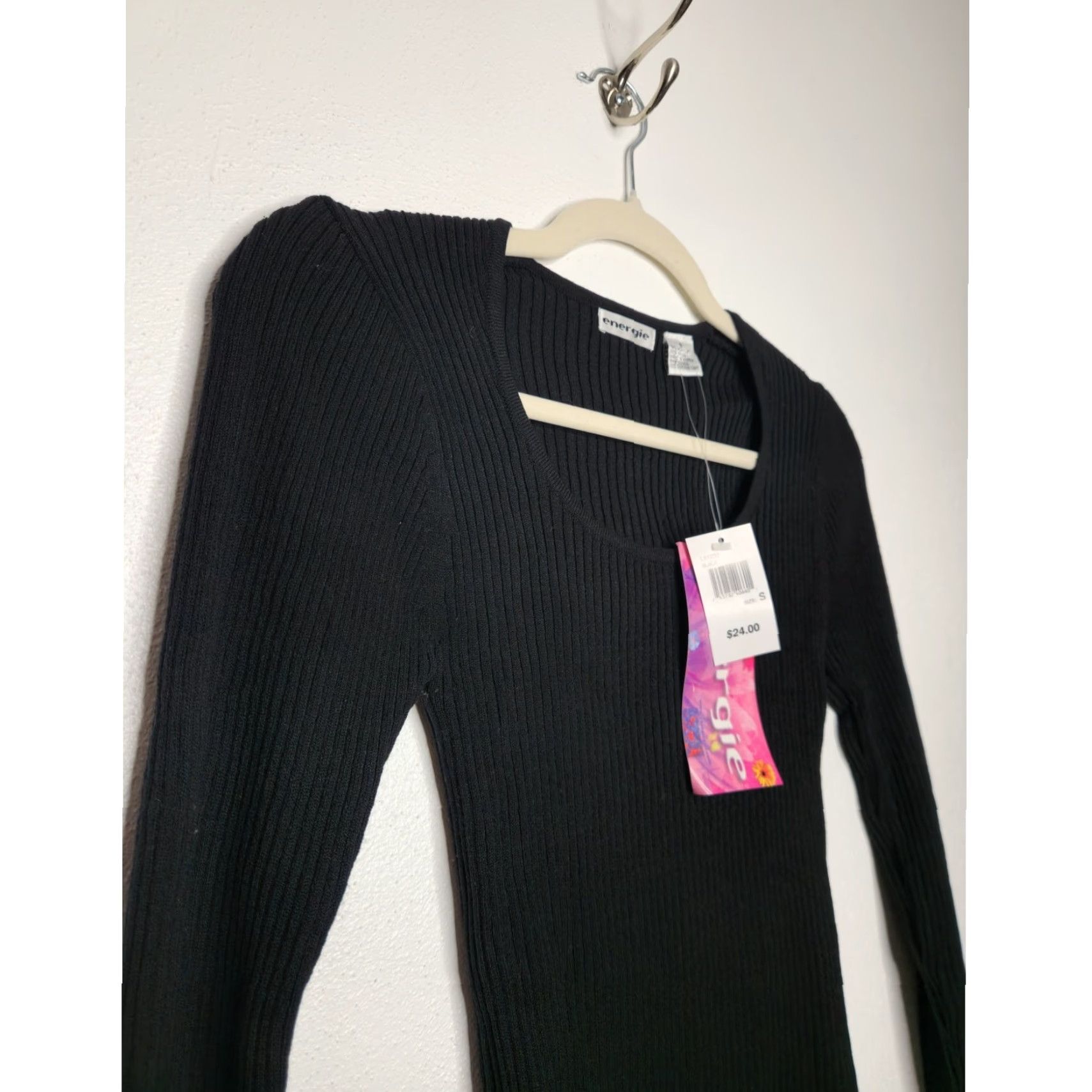 Energie VINTAGE Energie T-Shirt Women S Black NWT Small Y2k Goth Emo 90s 00s Witchy Fall Ribbed Stretchy graphic? Size S / US 4 / IT 40 - 3 Thumbnail