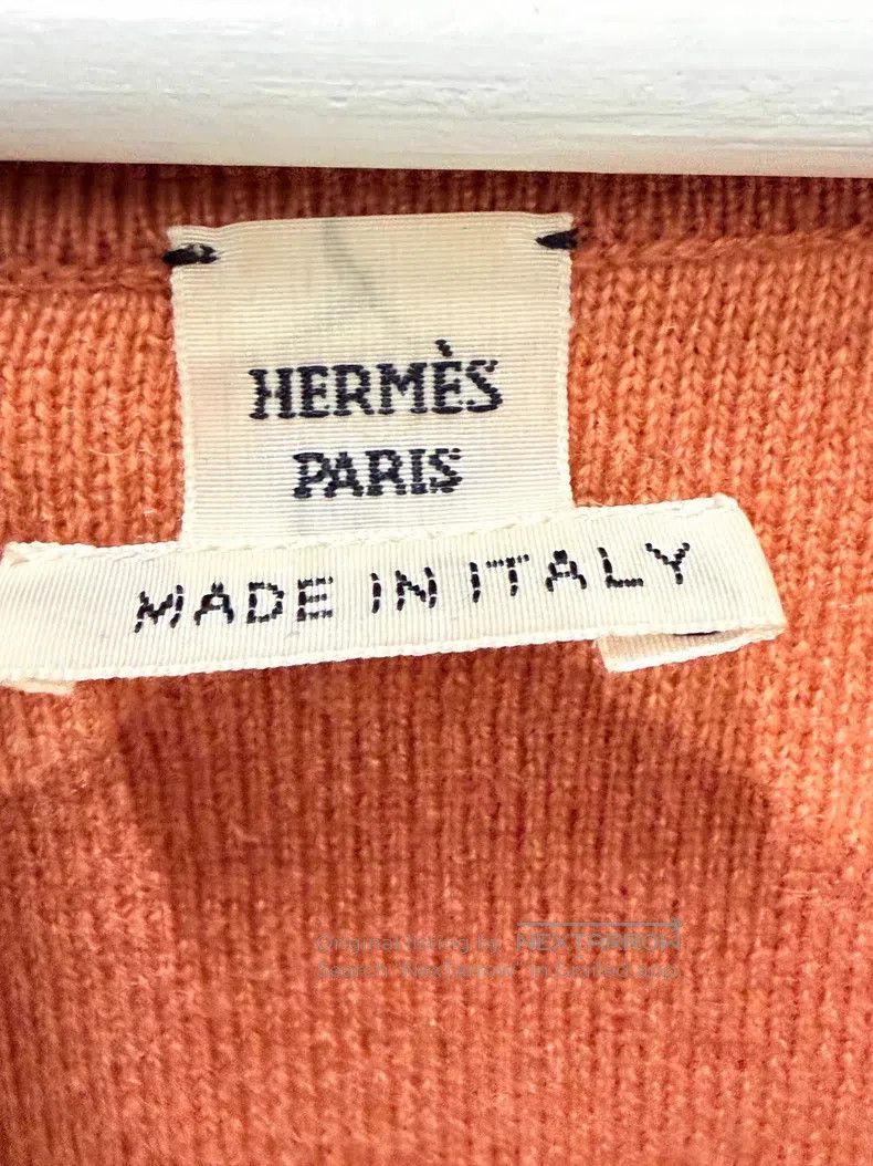 Hermes Hermes Orange Wool Knit Cardigan Size XS / US 0-2 / IT 36-38 - 7 Thumbnail
