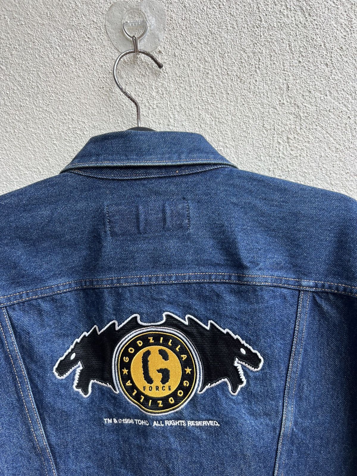 Vintage VTG 90s Wrangler Blue Bell X Godzilla G-Force Denim Jacket Size US L / EU 52-54 / 3 - 14 Thumbnail