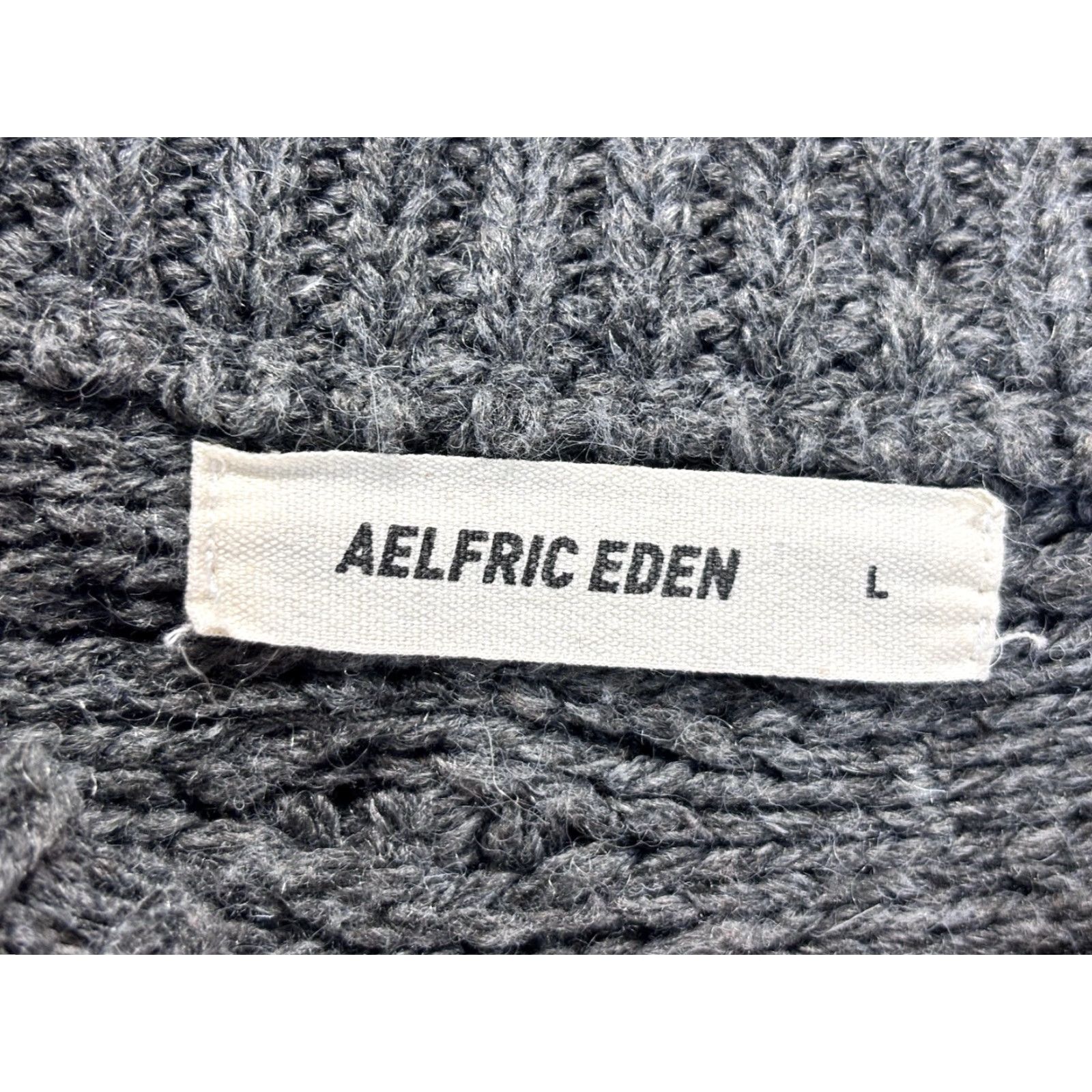 Vintage VINTAGE Aelfric Eden Fisherman Knit Sweater Men’s Large Grey Chunky Crew Neck Pullover Knitwear, Nautical, Preppy, Winter Casual, Heavyweight Size US L / EU 52-54 / 3 - 4 Thumbnail