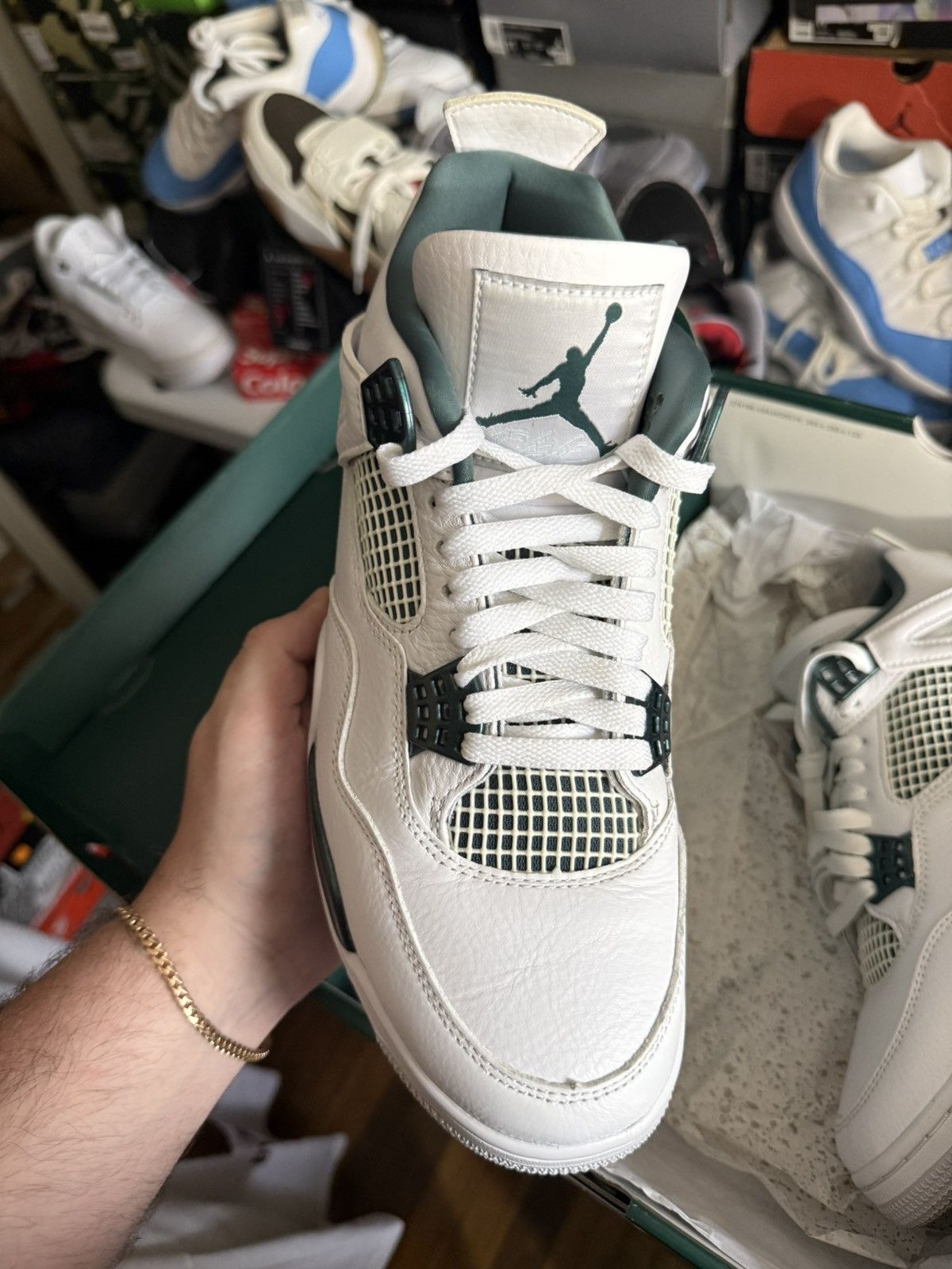 Jordan Brand Jordan retro 4 oxidized green sz 9.5 Size US 9.5 / EU 42-43 - 2 Thumbnail