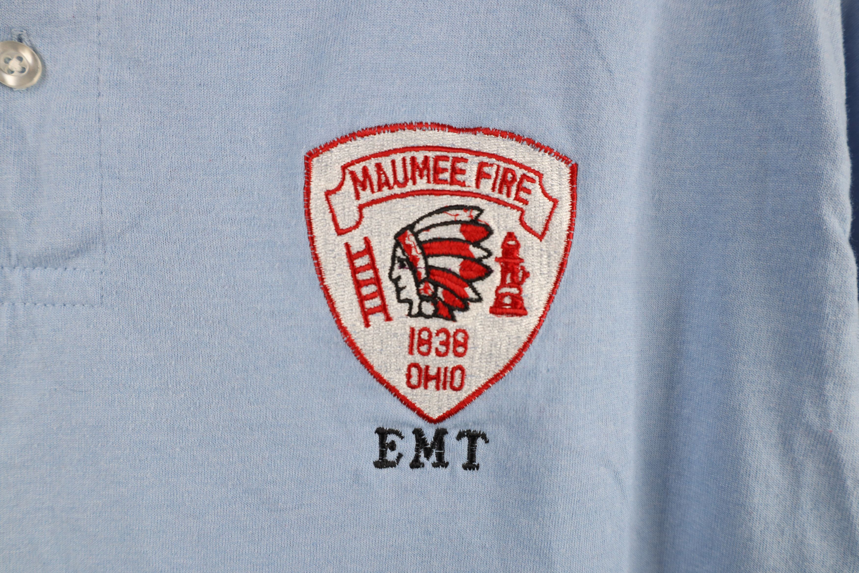 Vintage Vintage 80s 90s Maumee Ohio Firefighters 1838 EMT Polo Shirt Size US XL / EU 56 / 4 - 4 Thumbnail