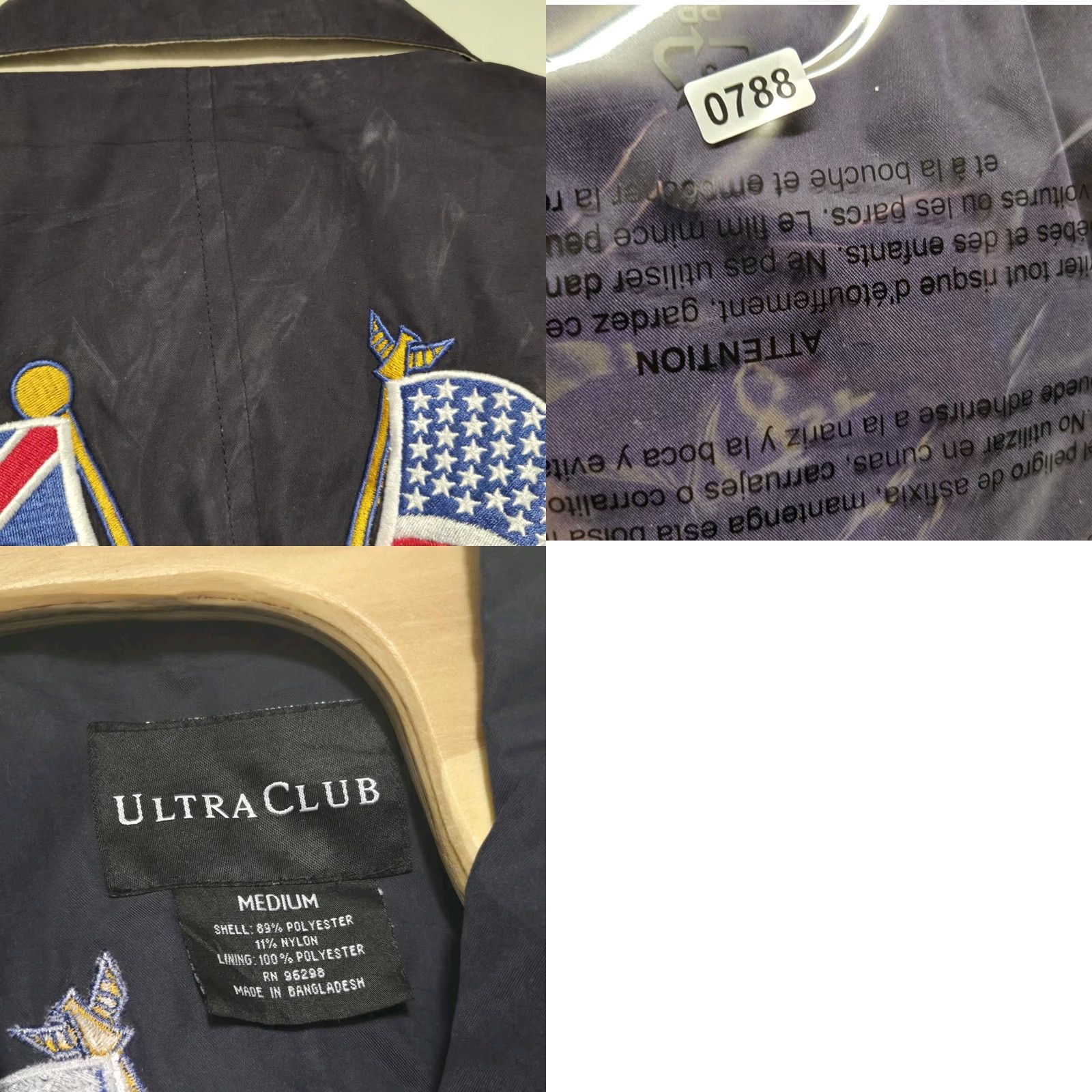 Vintage VINTAGE VTG Stowe British Invasion Jacket Bomber Jacket Embroidered Blue Mens M Capable of Military Style? Size US M / EU 48-50 / 2 - 8 Thumbnail