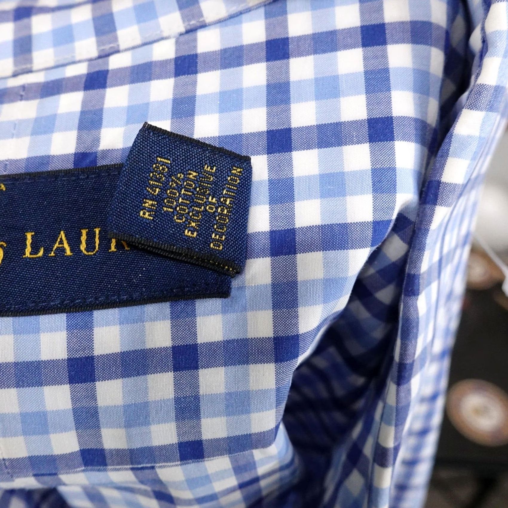 Ralph Lauren Ralph Lauren Shirt Mens 2XLT Blue Check Long Sleeve Button-Up Classic Fit Size US XXL / EU 58 / 5 - 7 Thumbnail