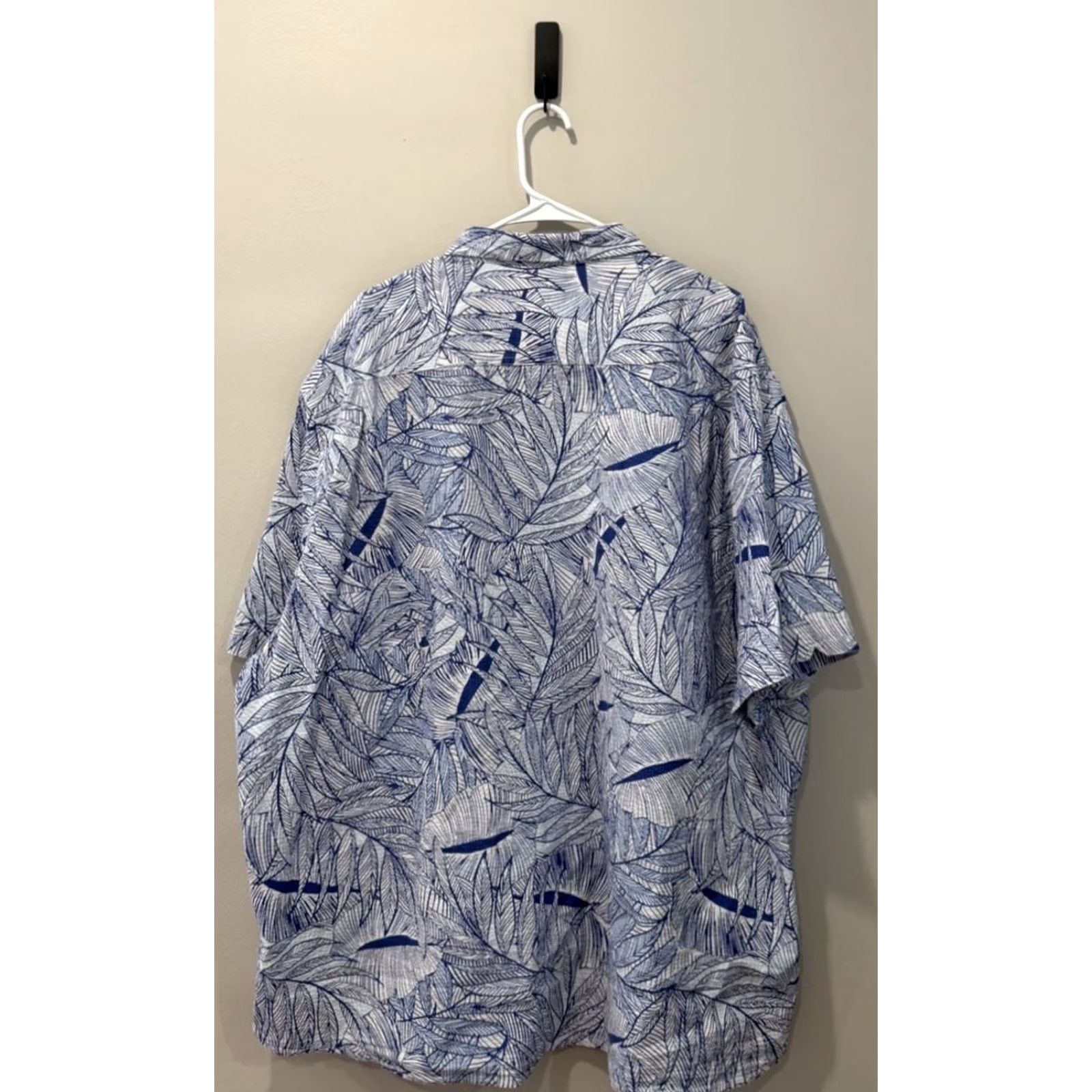 Tommy Bahama Tommy Bahama Nova Wave Big & Tall 3XL Button-Up Shirt Short Sleeve Floral Blue White Tropical Cotton Spandex Size US XXL / EU 58 / 5 - 2 Thumbnail