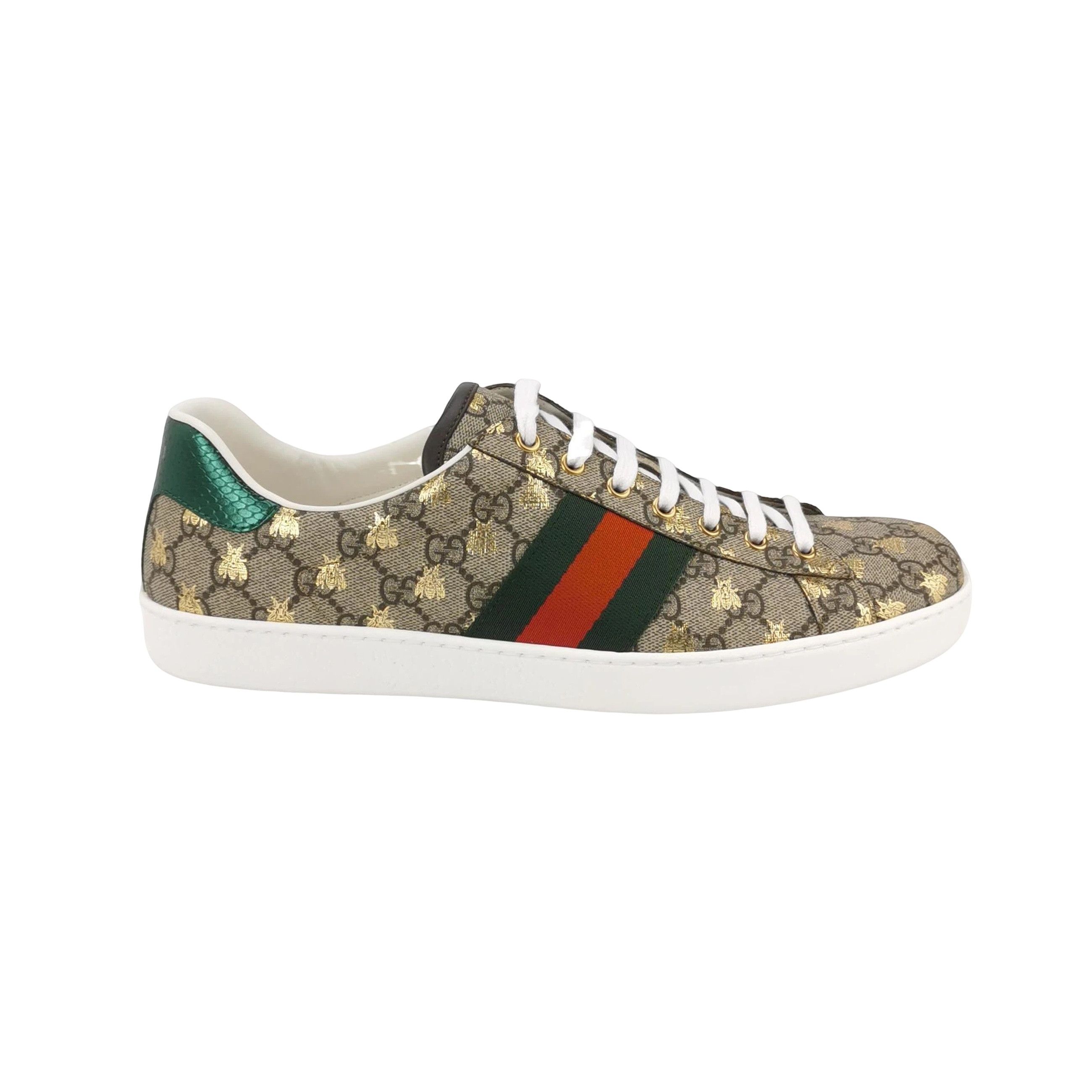 Gucci Gucci Bee GG Supreme Ace Sneakers 46.5 Size US 13 / EU 46 - 1 Thumbnail