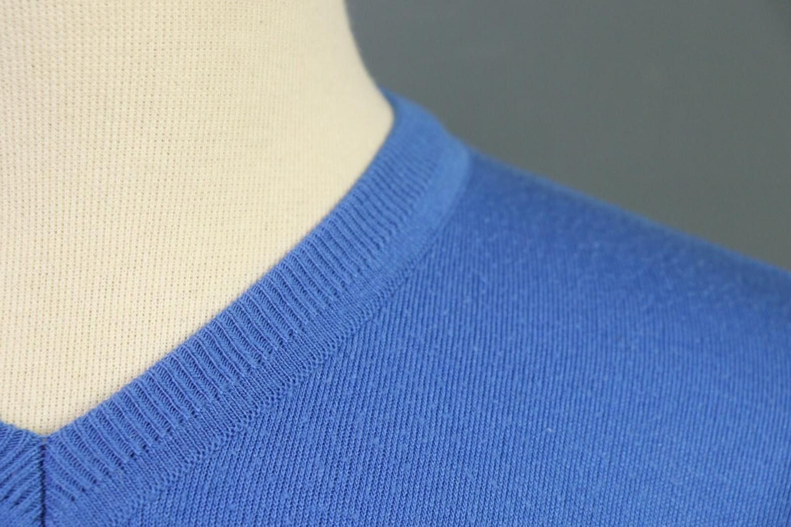 Salvatore Ferragamo Salvatore Ferragamo Blue Tight Knit Pullover Sweater Size M Size M / US 6-8 / IT 42-44 - 8 Thumbnail