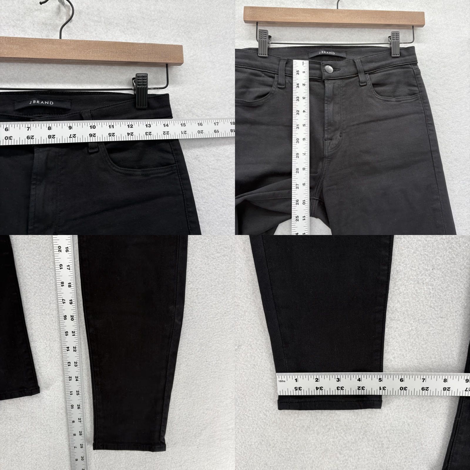 J Brand J Brand Maria High Rise Skinny Jeans Womens 27 Black Stretch Denim Slim Preppy Size 27" / US 4 / IT 40 - 8 Thumbnail