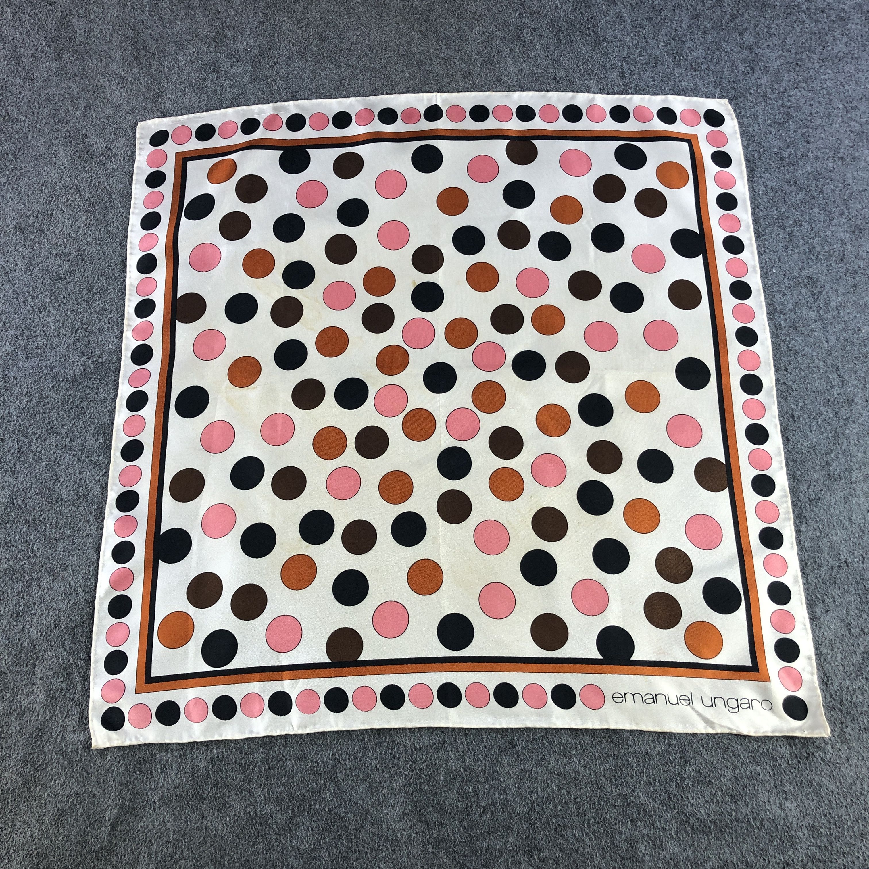 Emanuel Ungaro Emanuel Ungaro Polka Dots Silk Scarf M1406 Size ONE SIZE - 2 Thumbnail