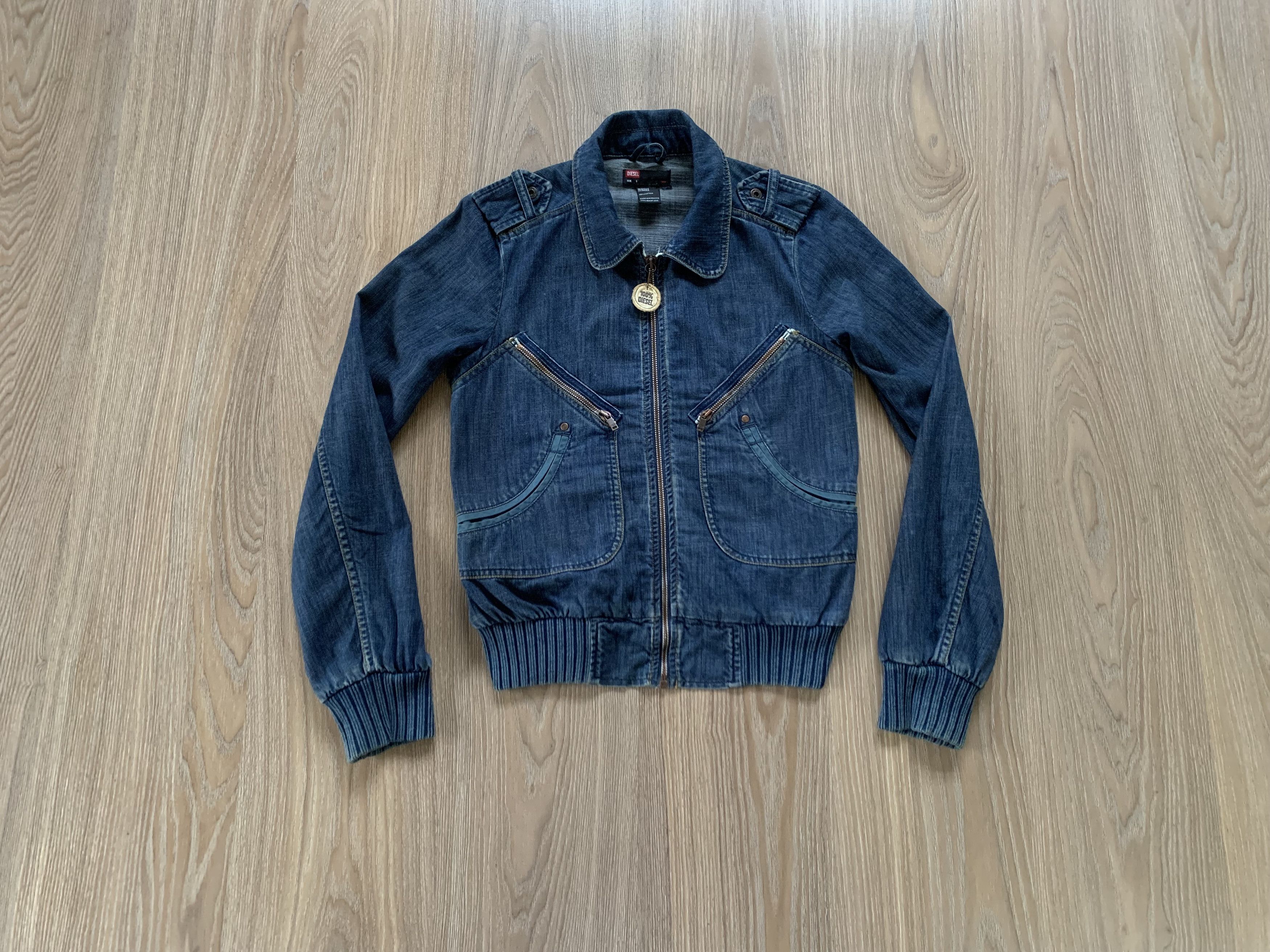 Diesel Diesel Womens Vintage Zip Denim Jacket Size S / US 4 / IT 40 - 1 Thumbnail