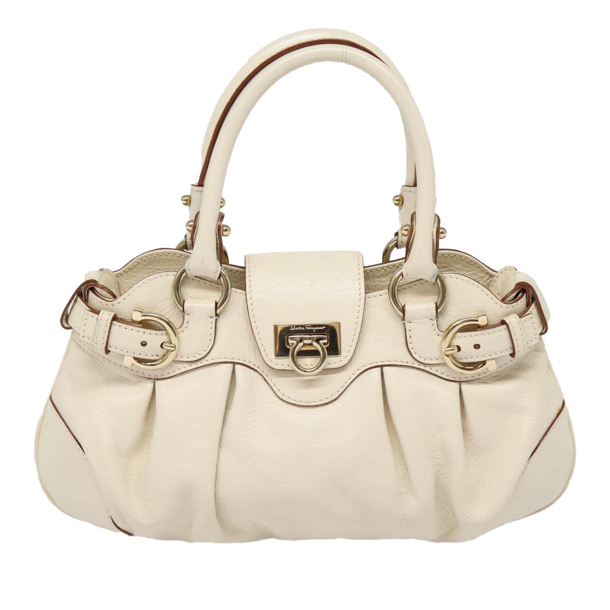 Salvatore Ferragamo Marisa White Leather Handbag (Pre-Owned) Size ONE SIZE - 1 Thumbnail