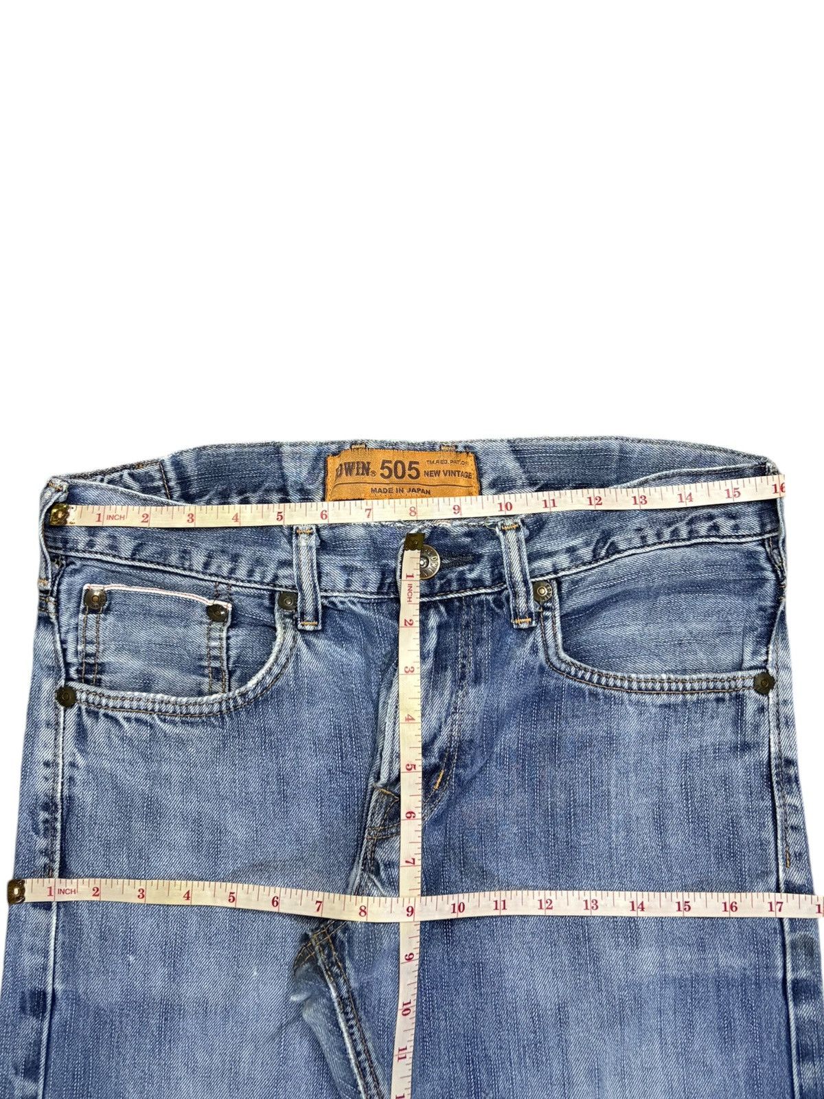 Edwin × Japanese Brand Vintage Japanese Edwin Selvage Buckle Back Slim Jeans Size US 32 / EU 48 - 13 Thumbnail
