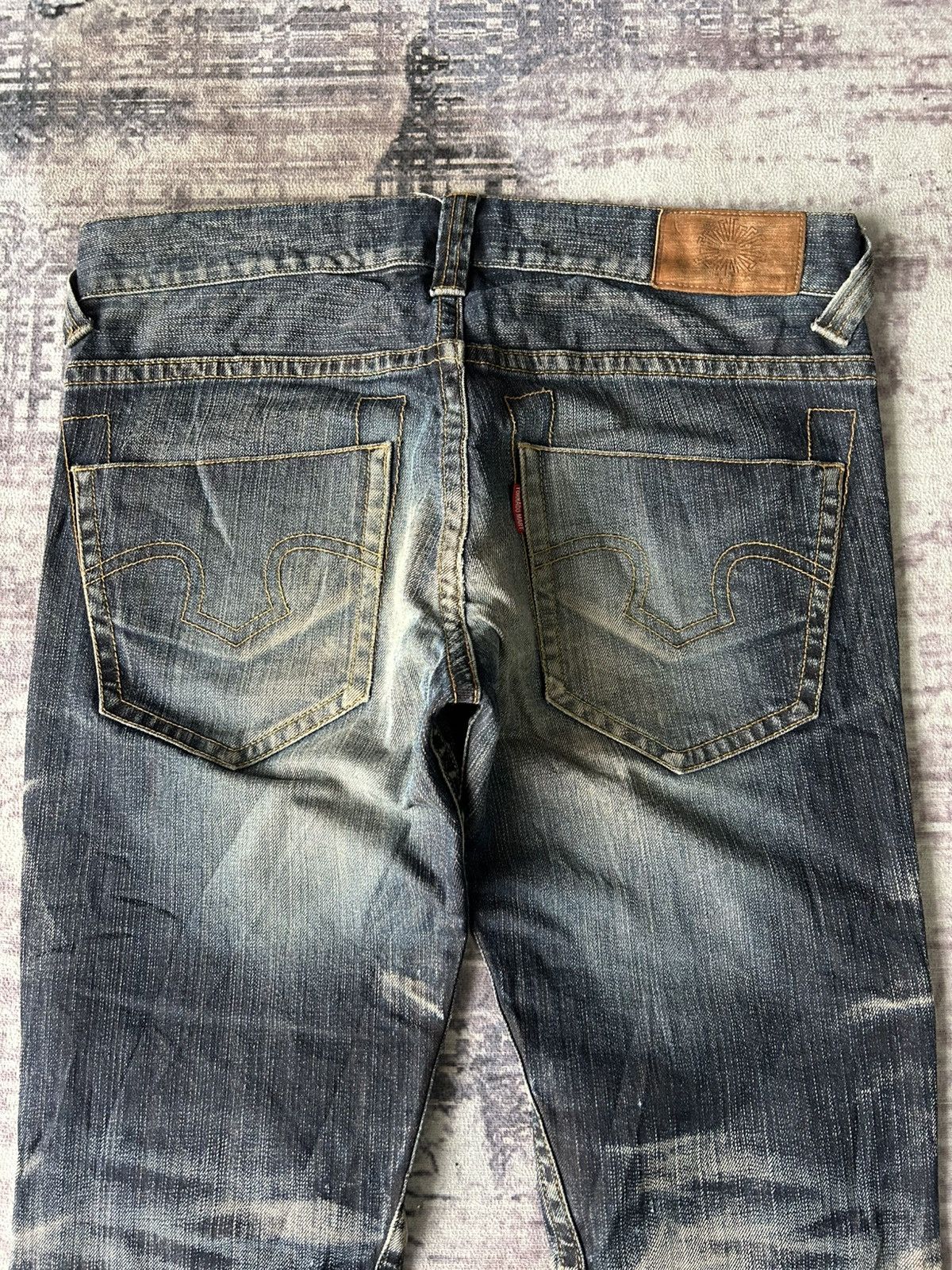 Tornado Mart Flared “ Tornado Mart “ Distressed Mudwash Jeans Size US 34 / EU 50 - 6 Thumbnail