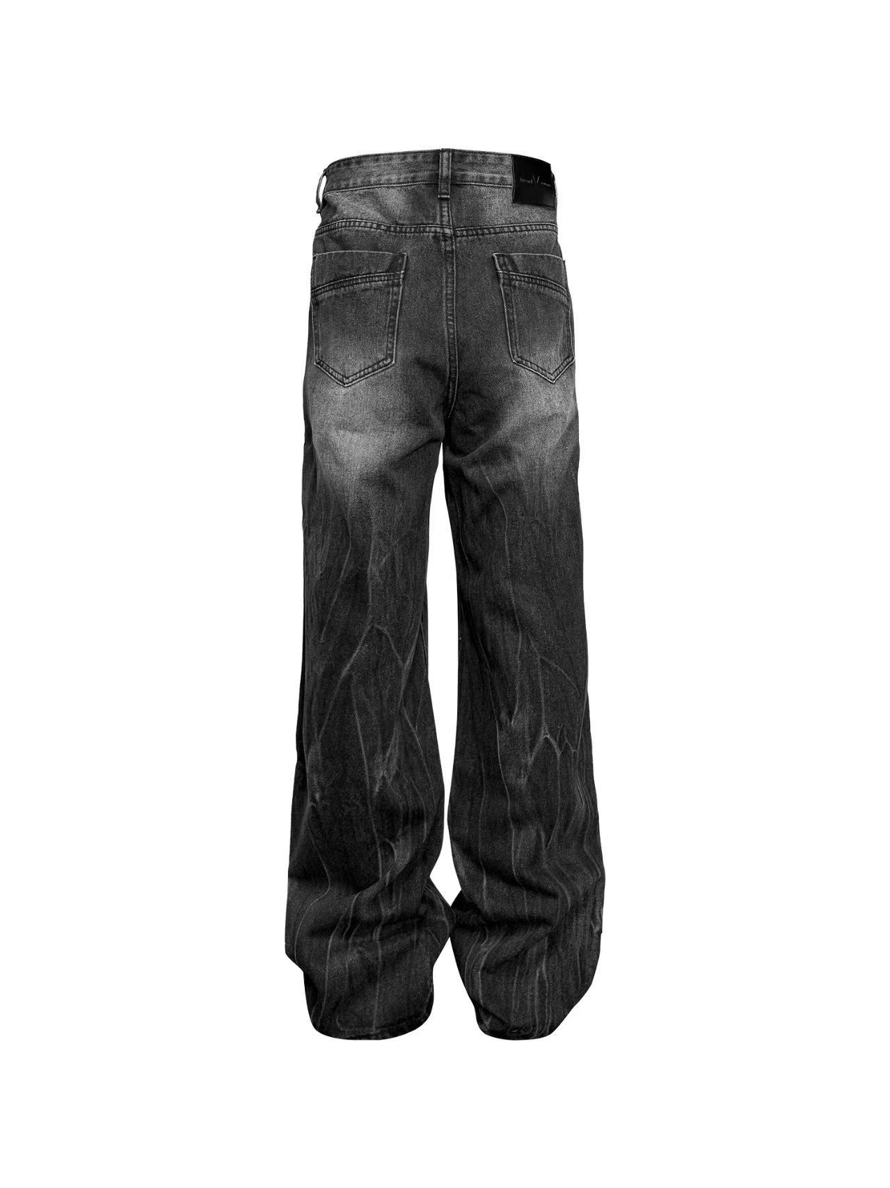 Japanese Brand Vintage washed straight leg skateboarding baggy jeans Size US 34 / EU 50 - 3 Thumbnail