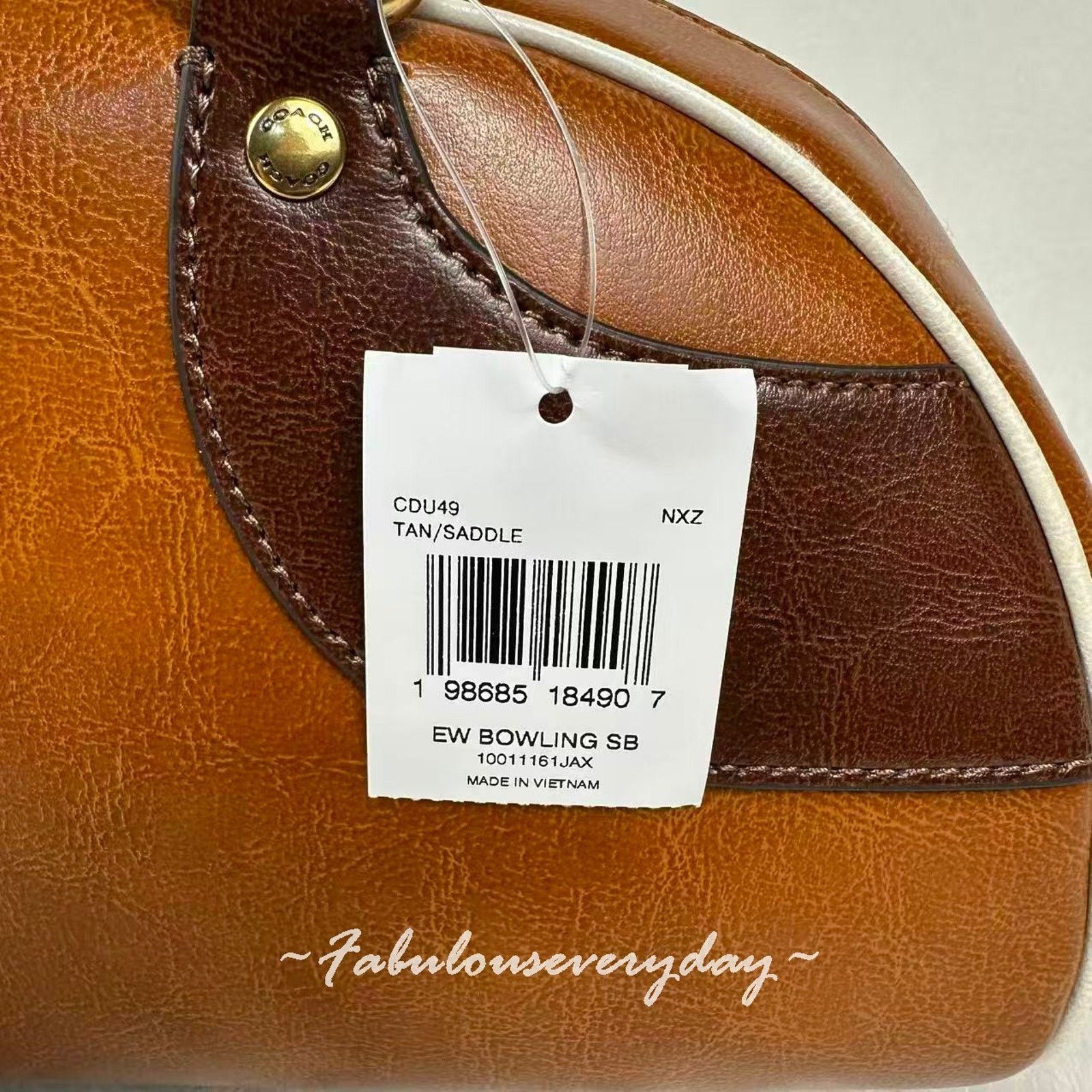 Coach Coach Coachtopia Bowling Shoulder Bag Tan/Saddle CDU49 NWT Size ONE SIZE - 7 Thumbnail